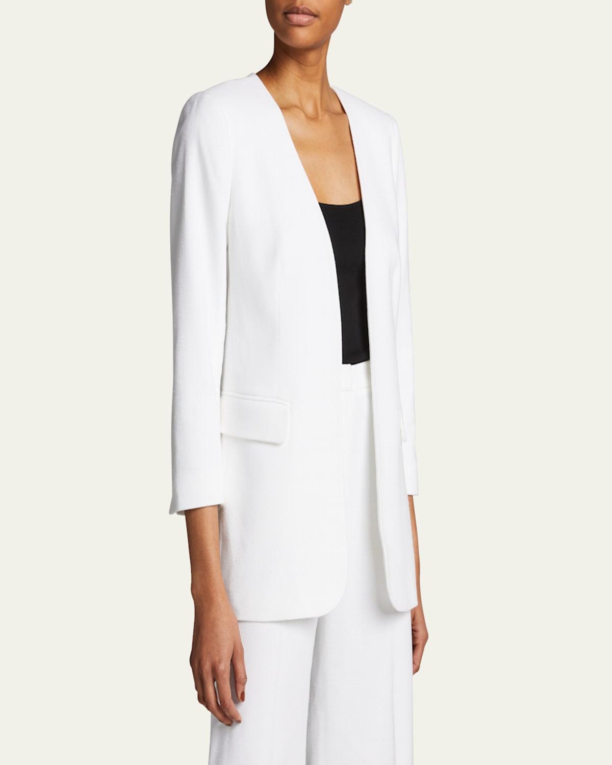 Eleanor Open-Front Crepe Jacket