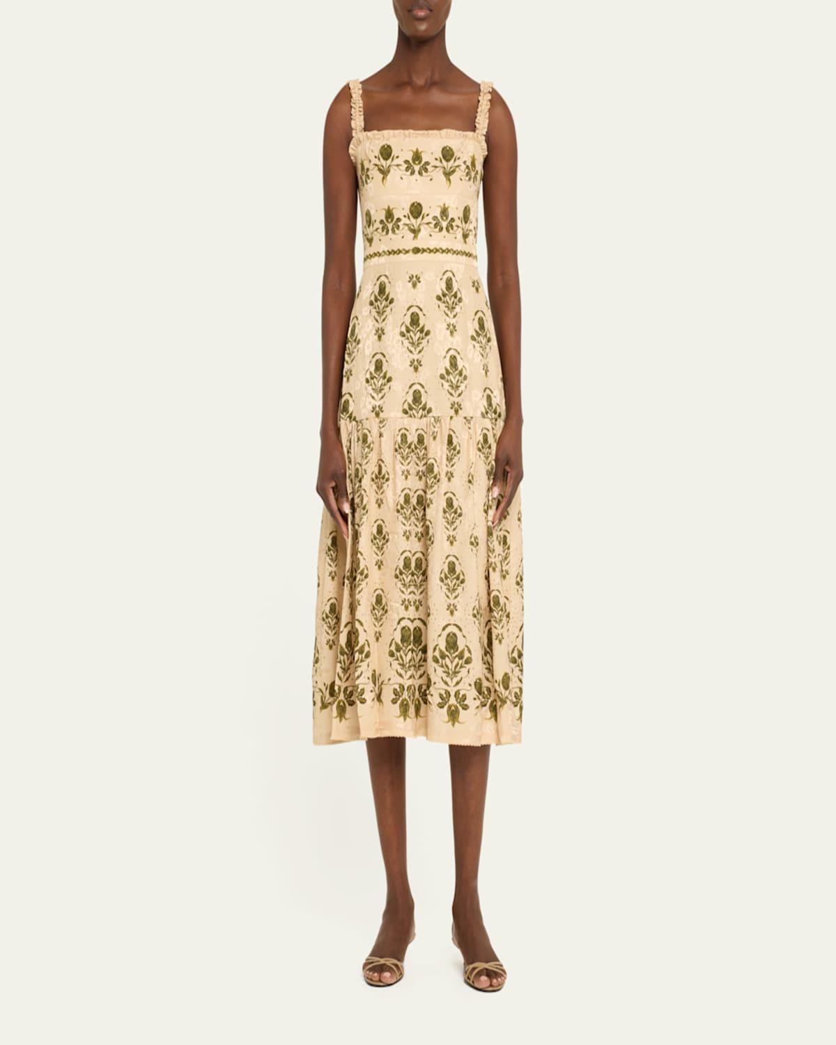 Nispero Relato Embroidered Maxi Dress