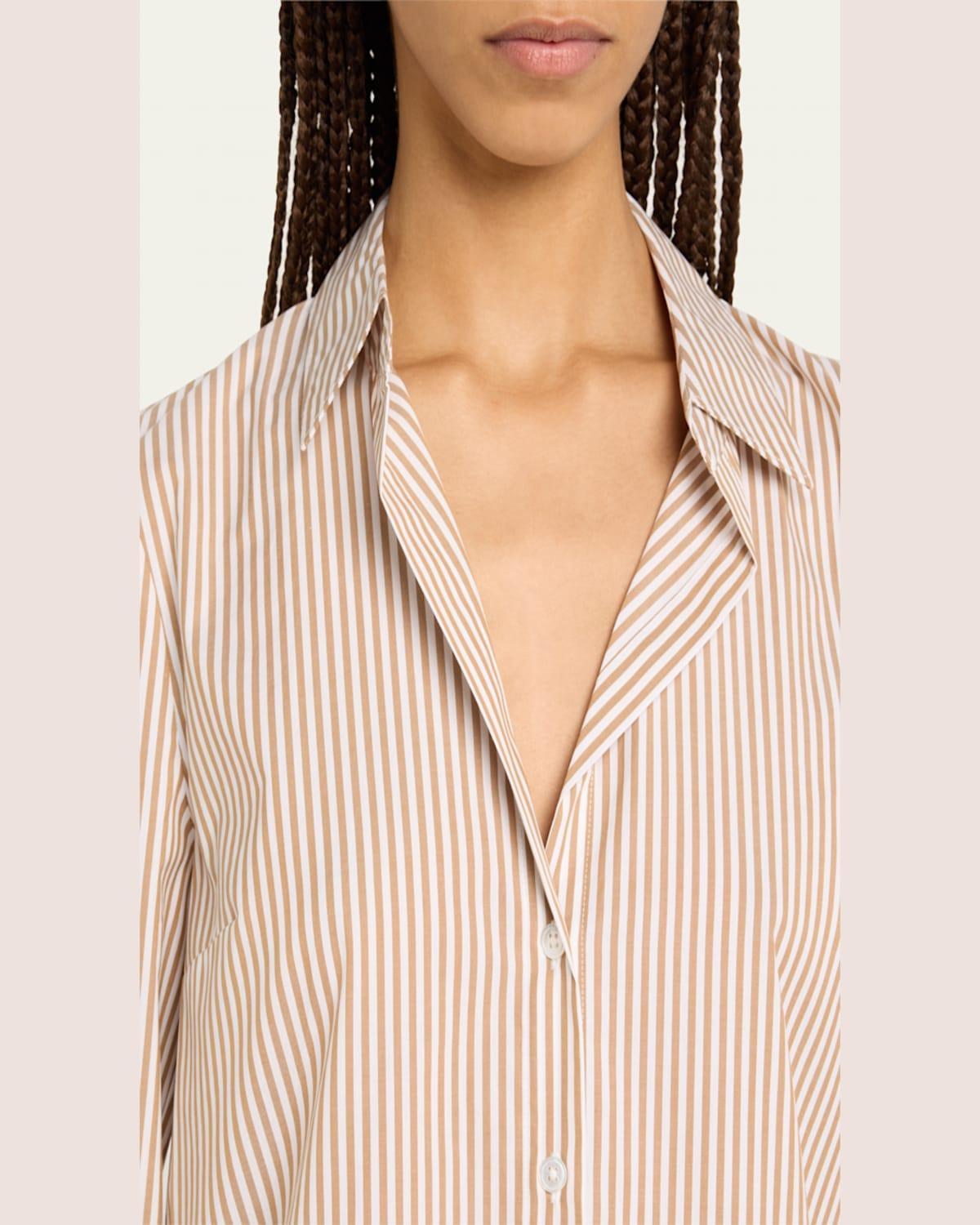 Amelia Stripe Button-Front Shirt