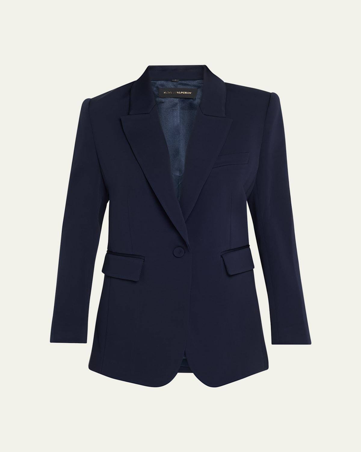 Berlin Single-Button Stretch Viscose Jacket