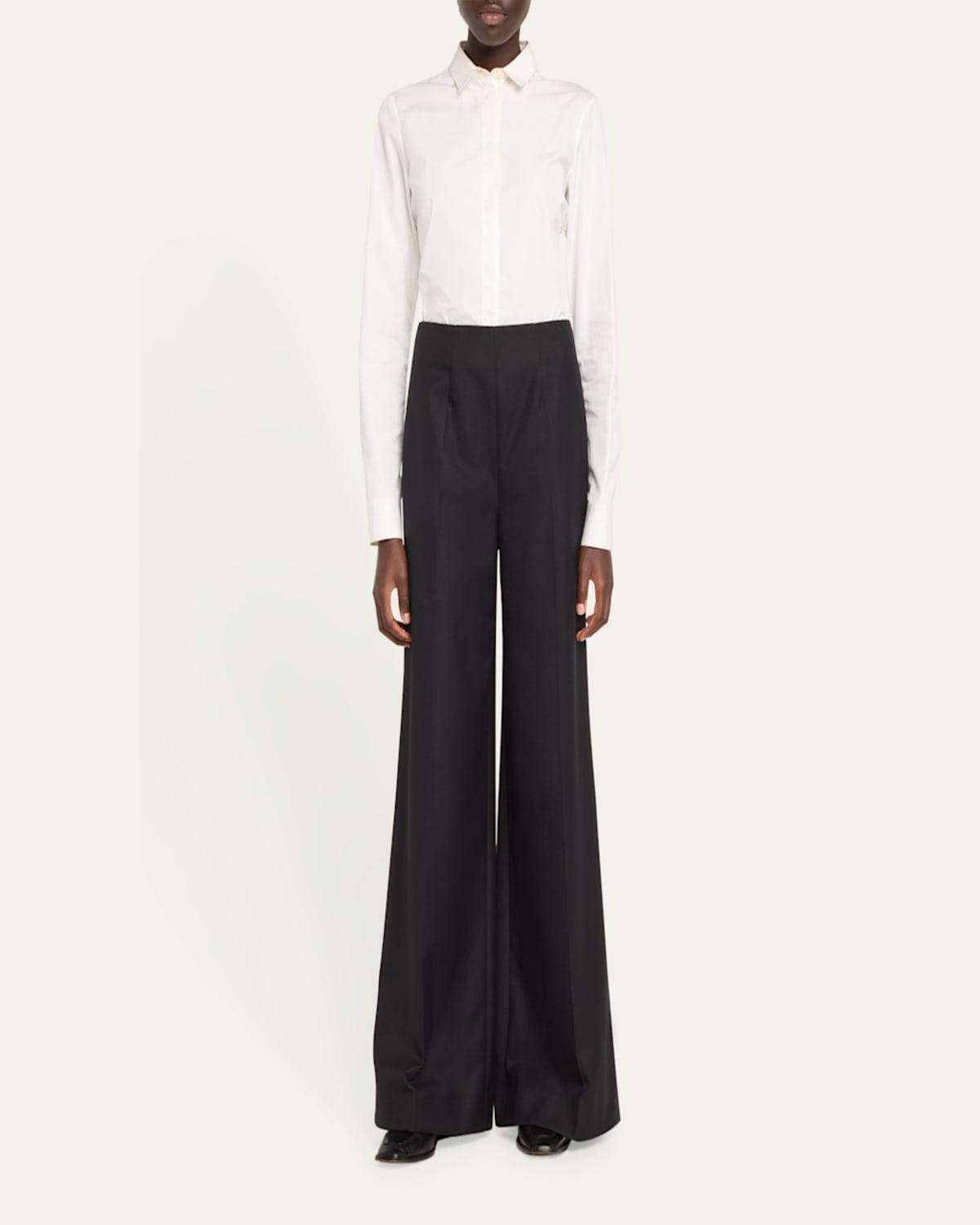 Walli Wide-Leg Wool-Blend Trousers