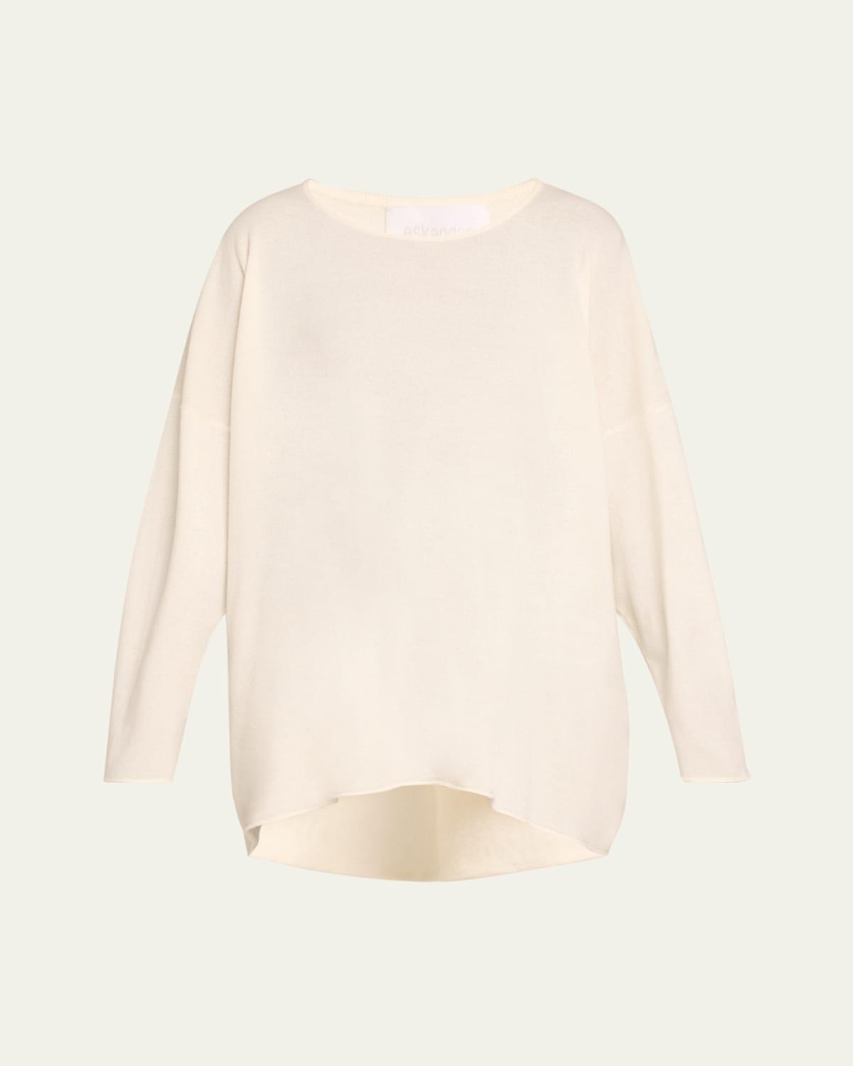 A-Line Bateau Neck Cashmere Sweater