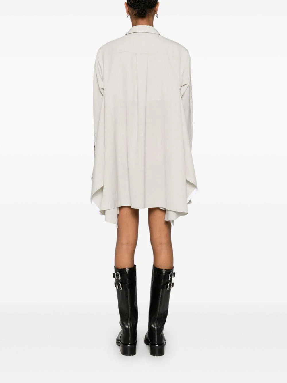 Sacai Asymmetric Layered Mini Shirt Dress