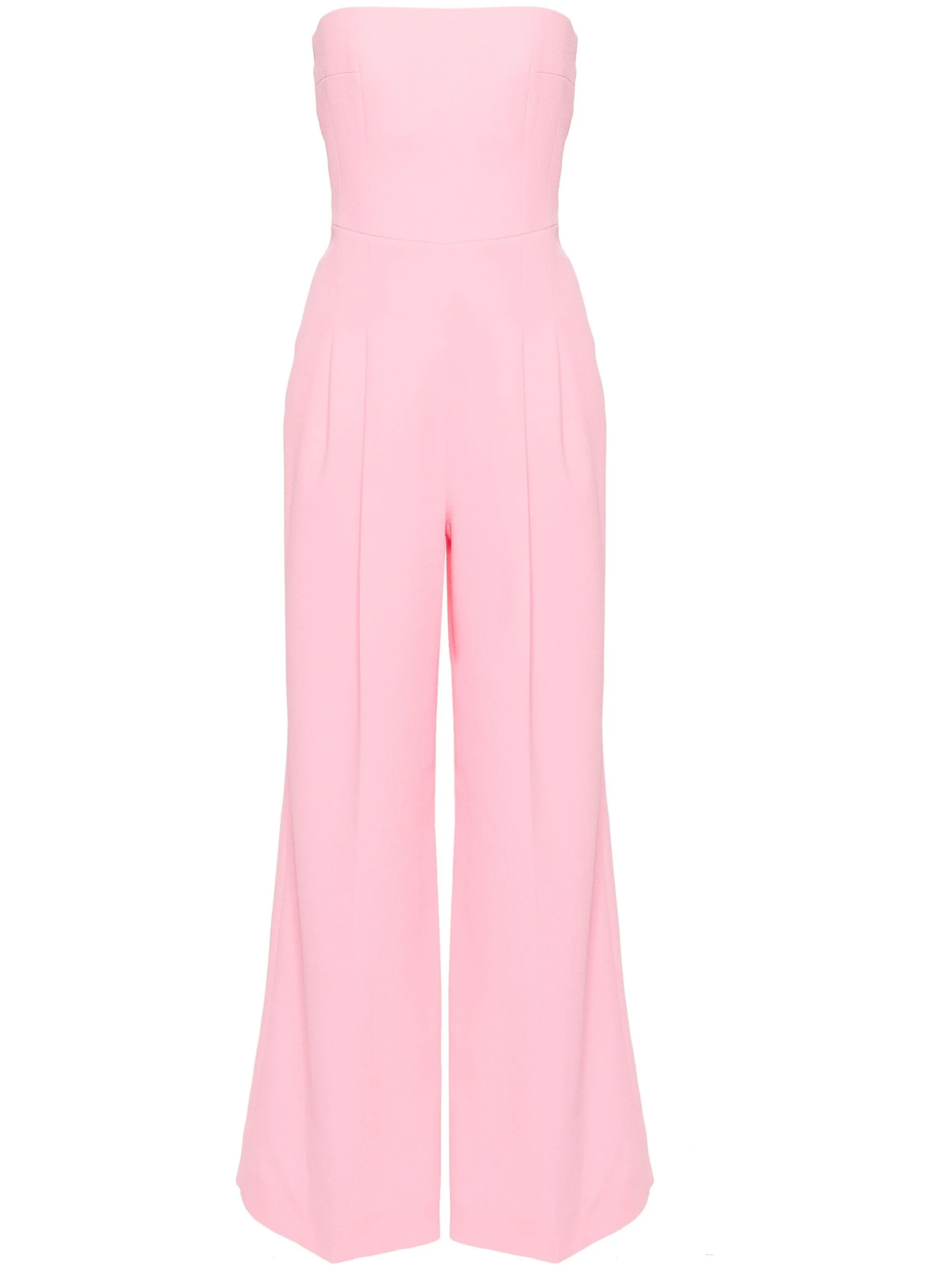 Pink Strapless Tailored Jumpsuit