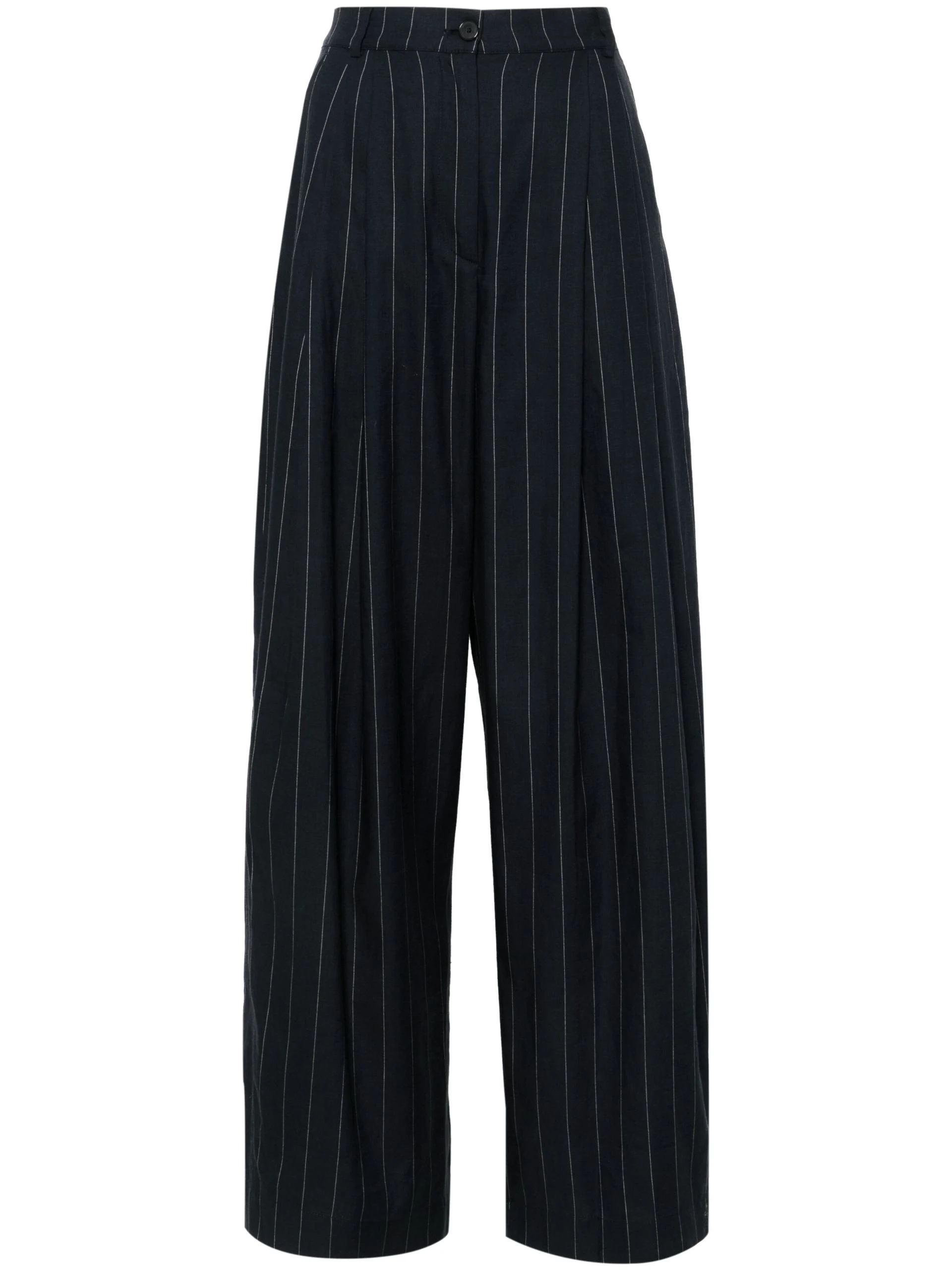 Blue Pinstripe Twill Trousers