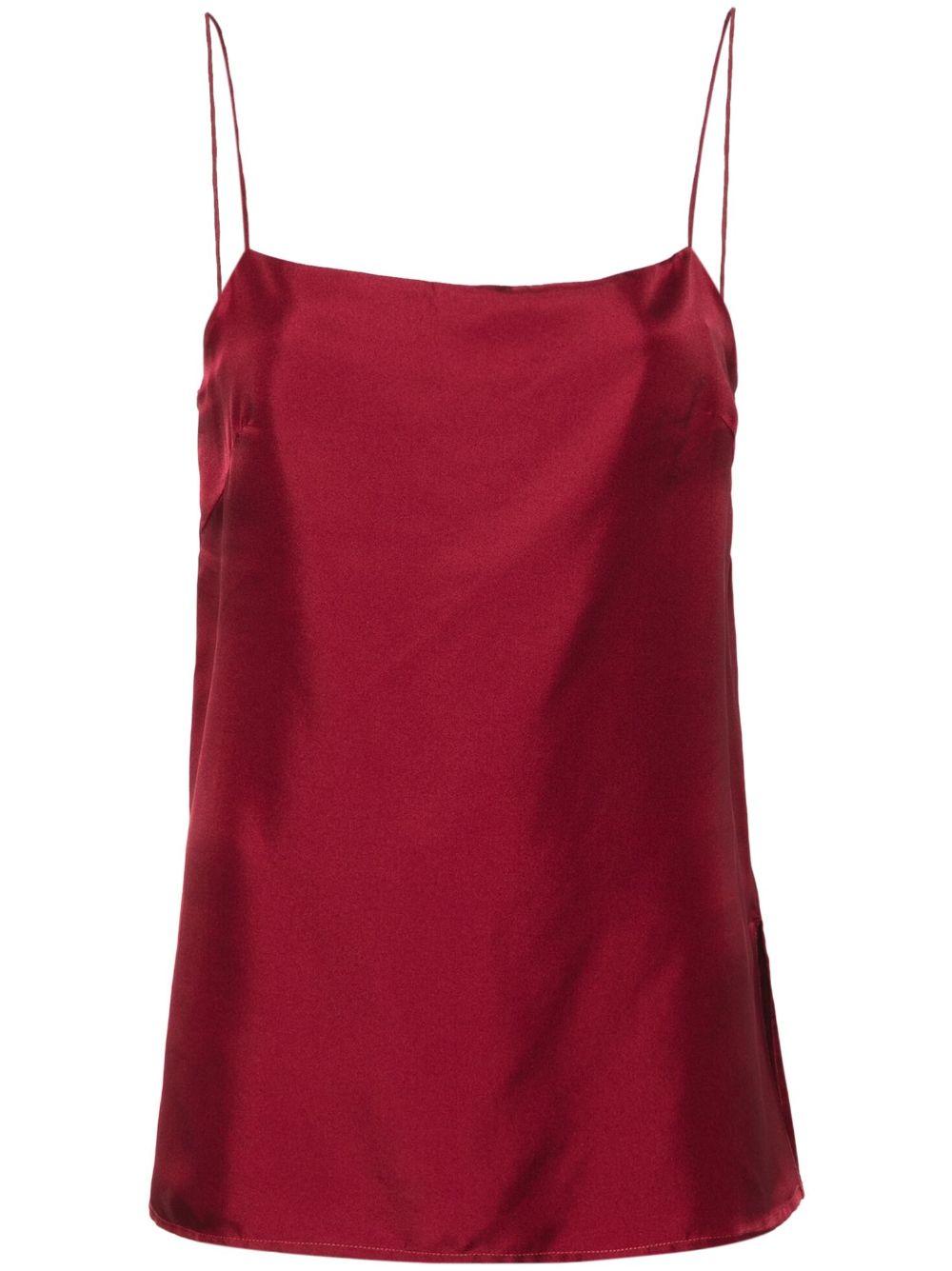 Red Tulum Silk Camisole