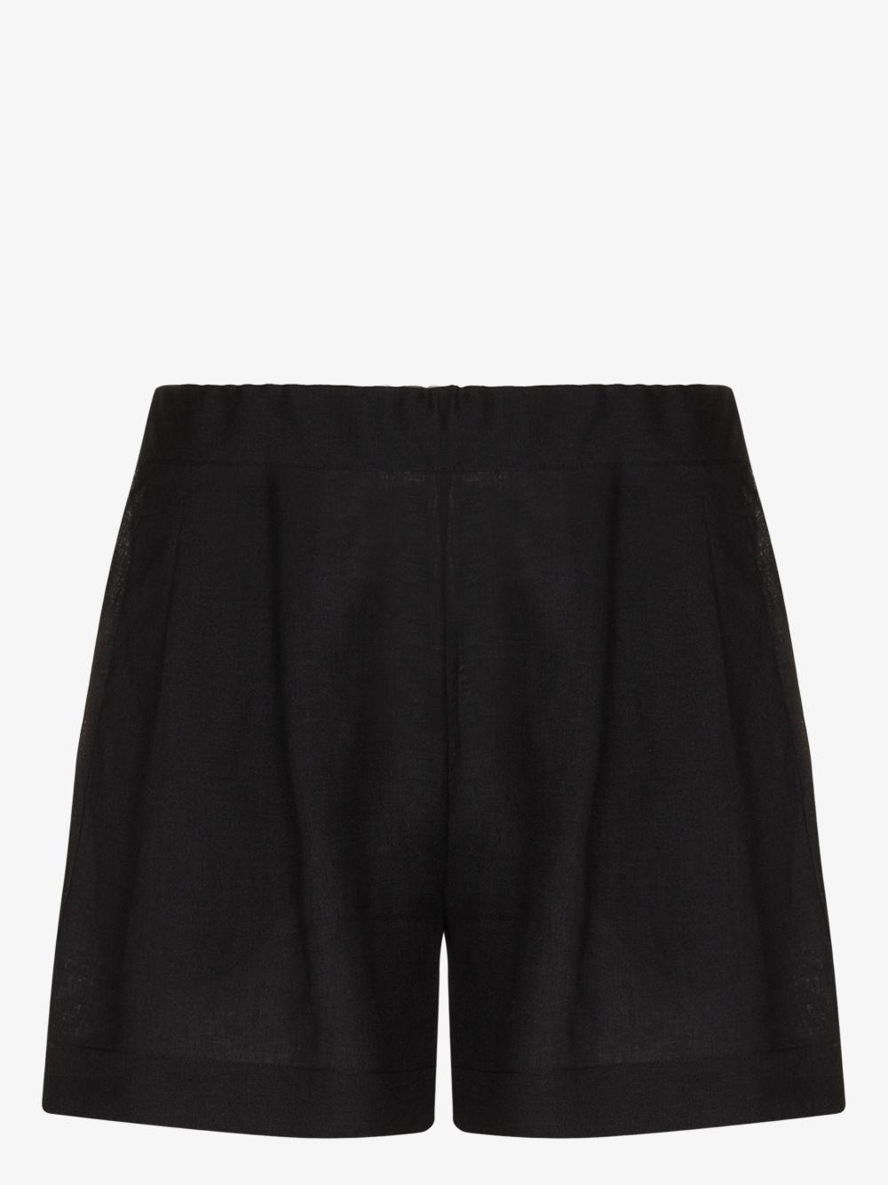 Black Zurich linen shorts