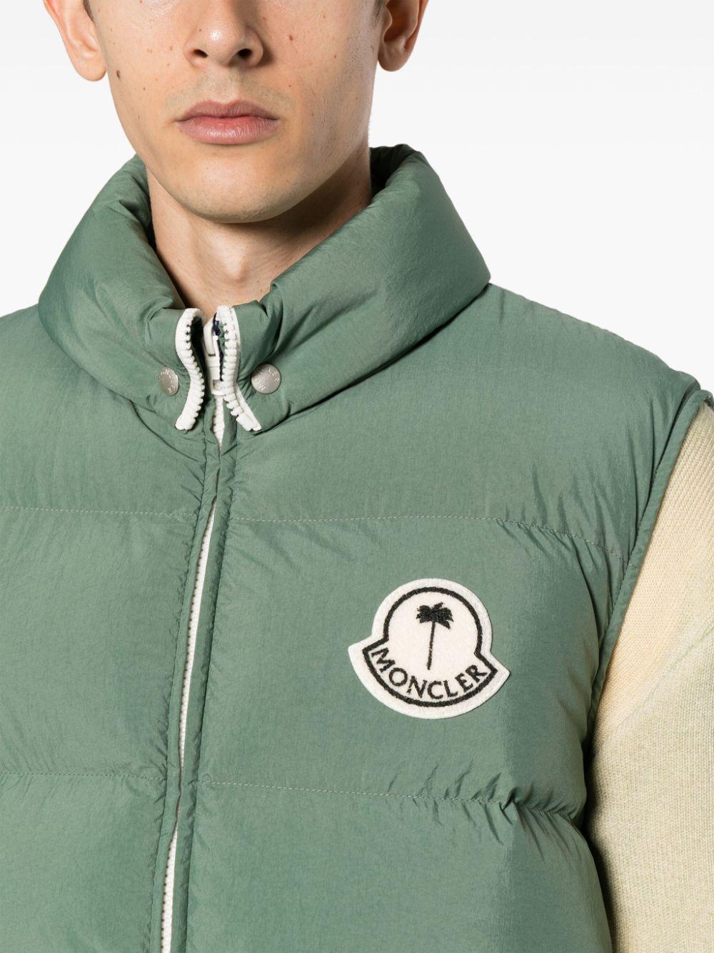 X Palm Angels Green Rodmar Down Gilet