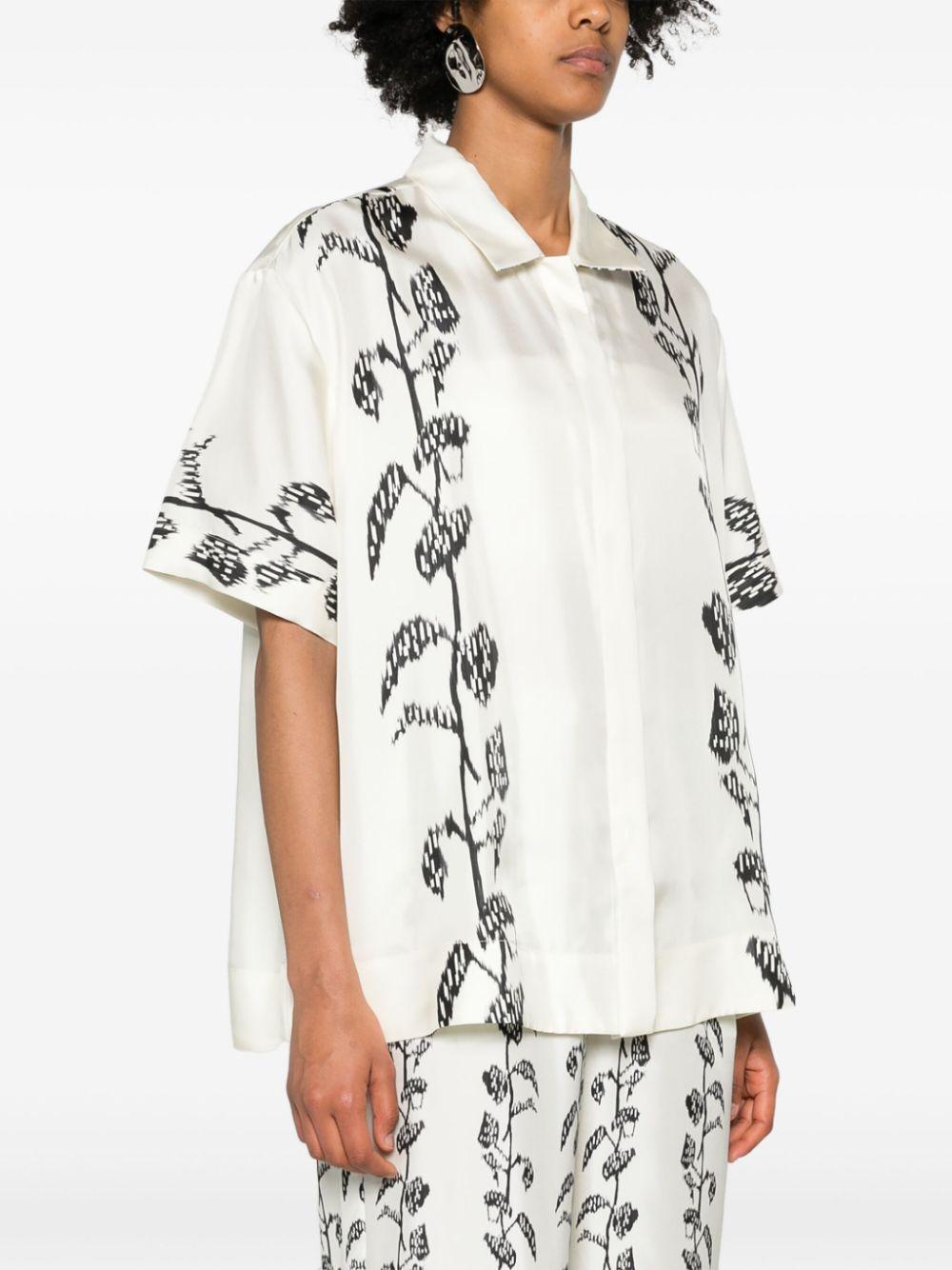 White Montauk Silk Shirt