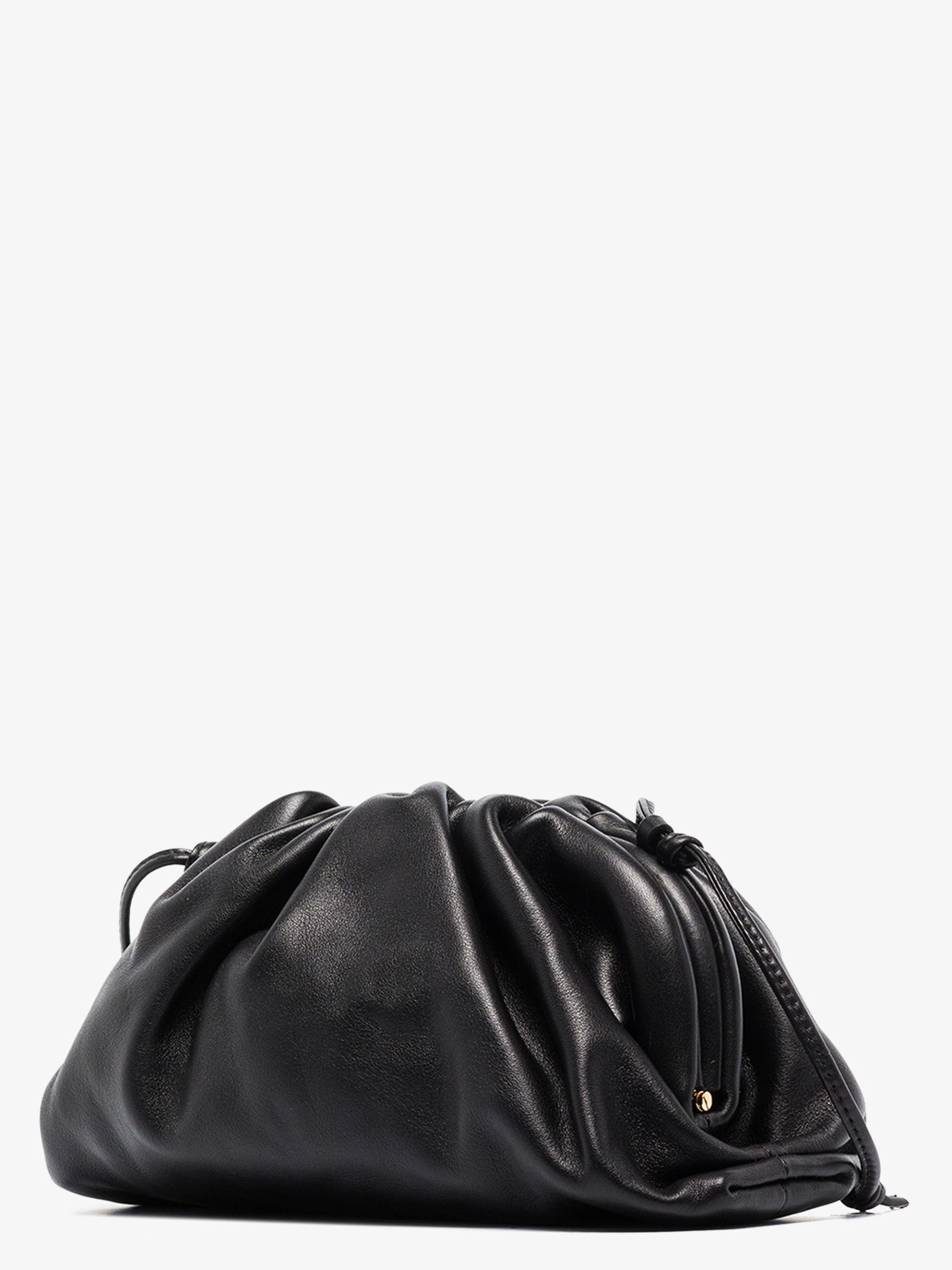 black the pouch 20 leather shoulder bag