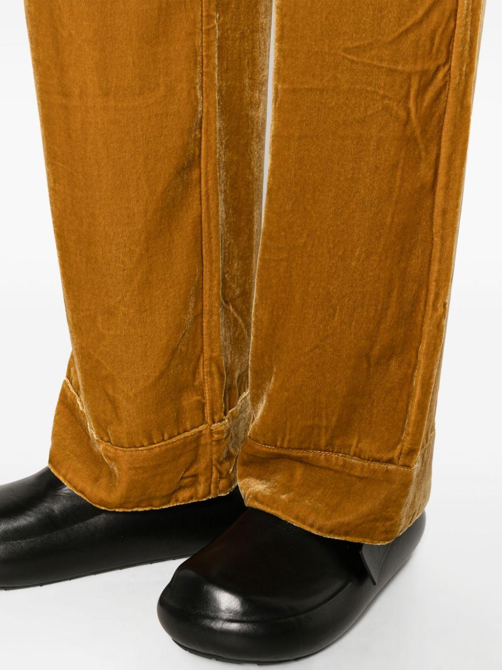 Gold-tone Aurelia velvet trousers