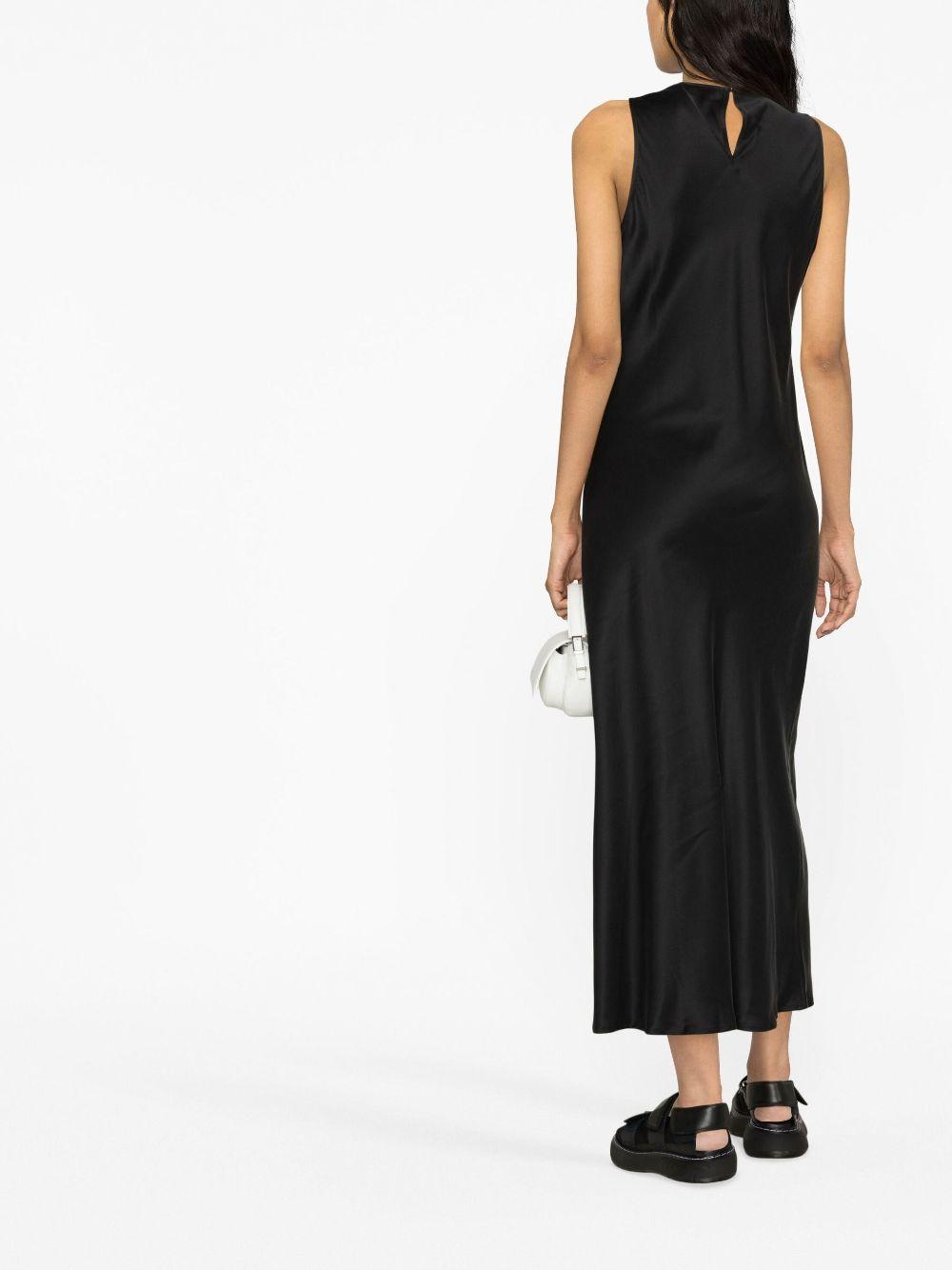 Black Valencia Silk Slip Dress