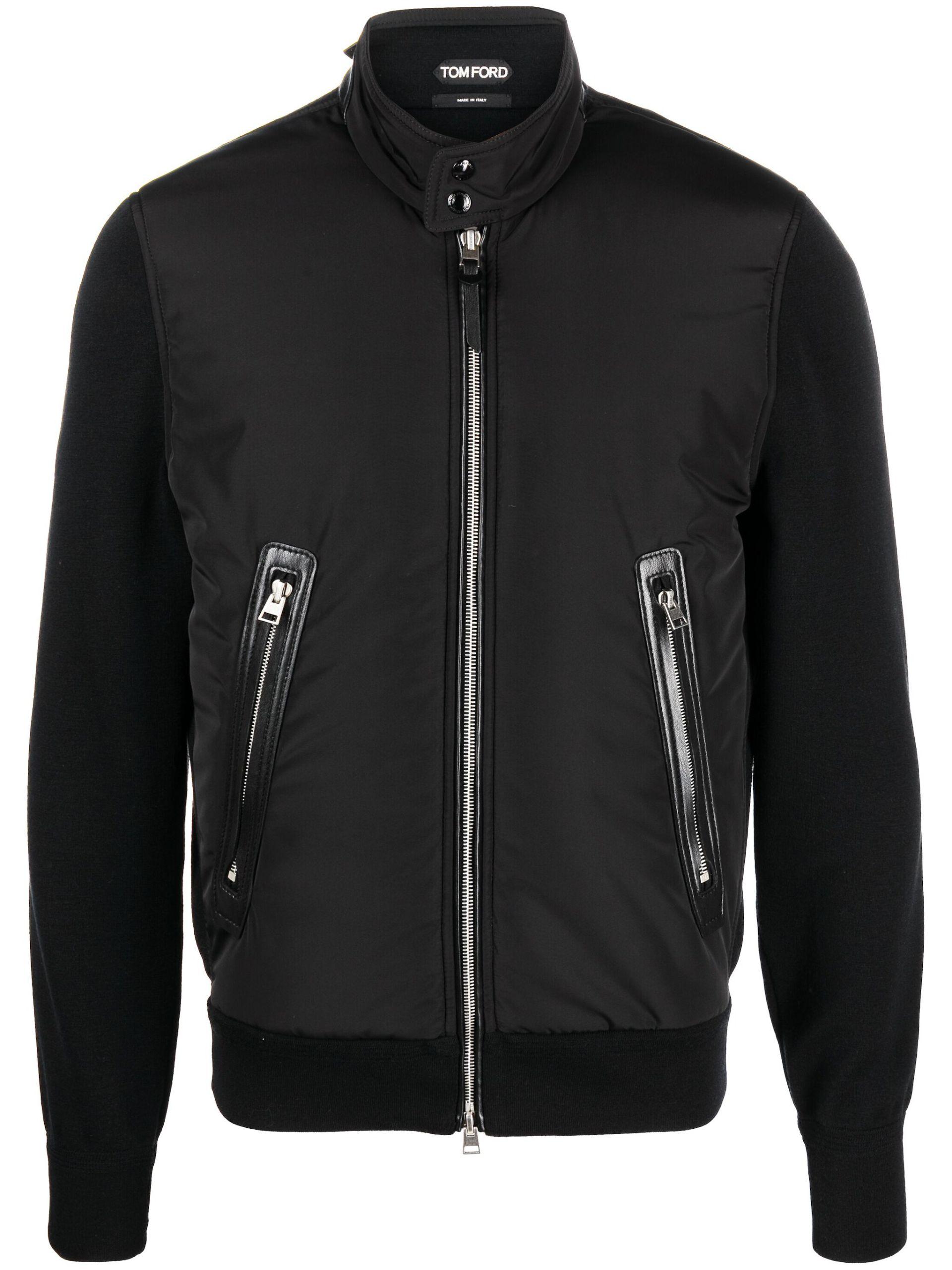 zip-fastening bomber jacket