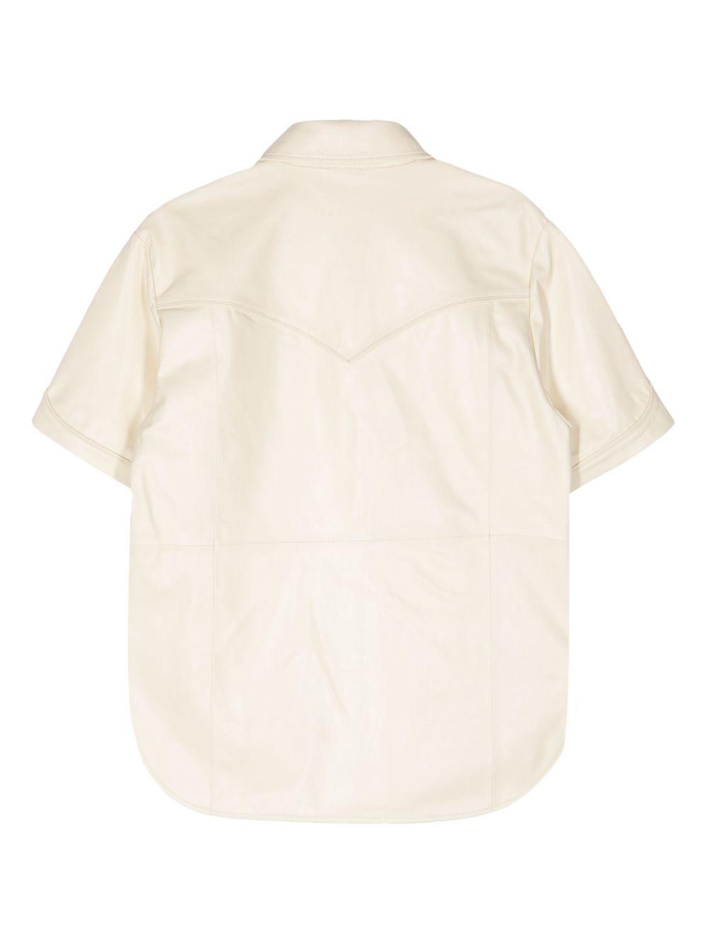 Neutral Saloon Leather Shirt