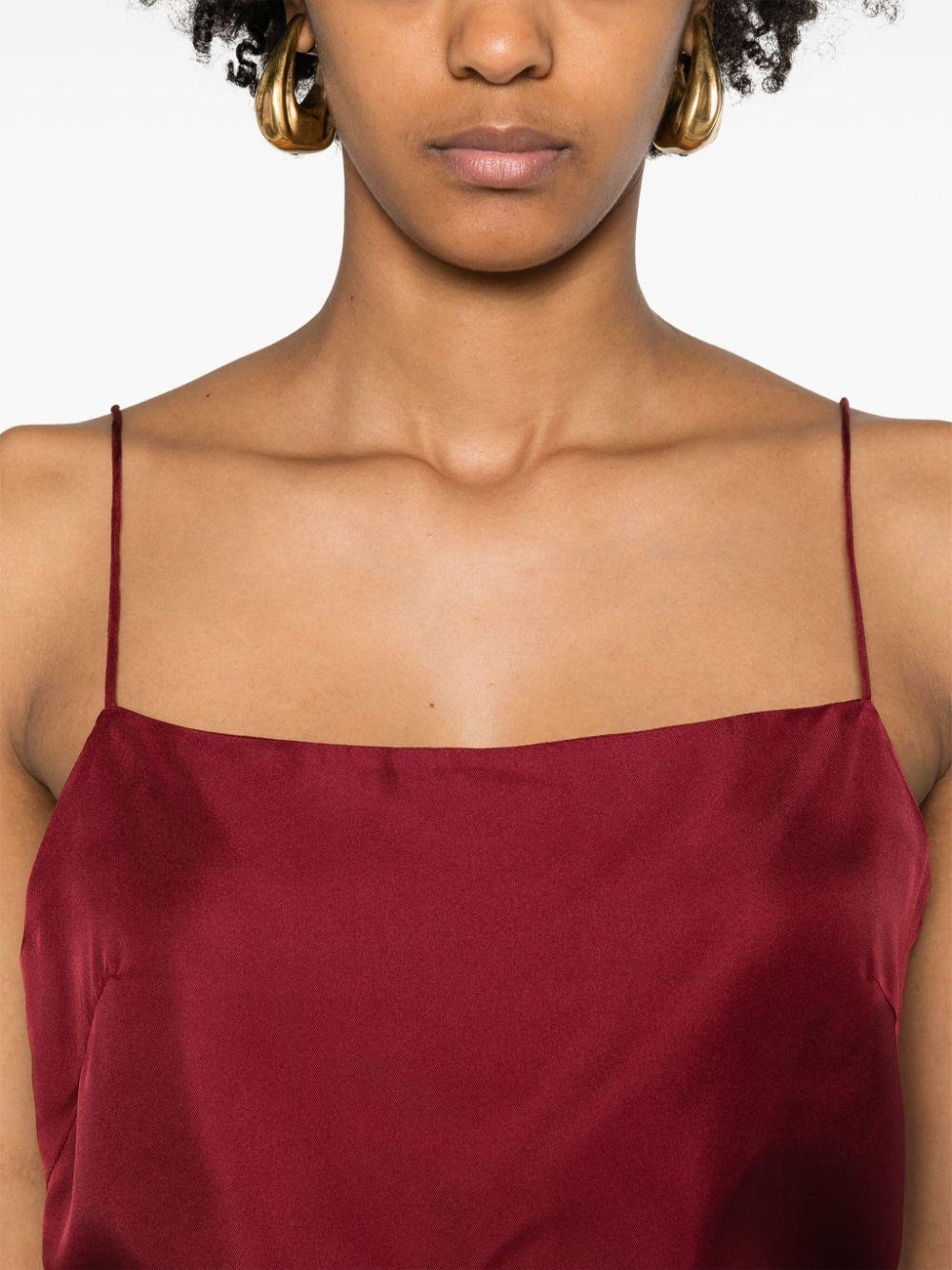 Red Tulum Silk Camisole