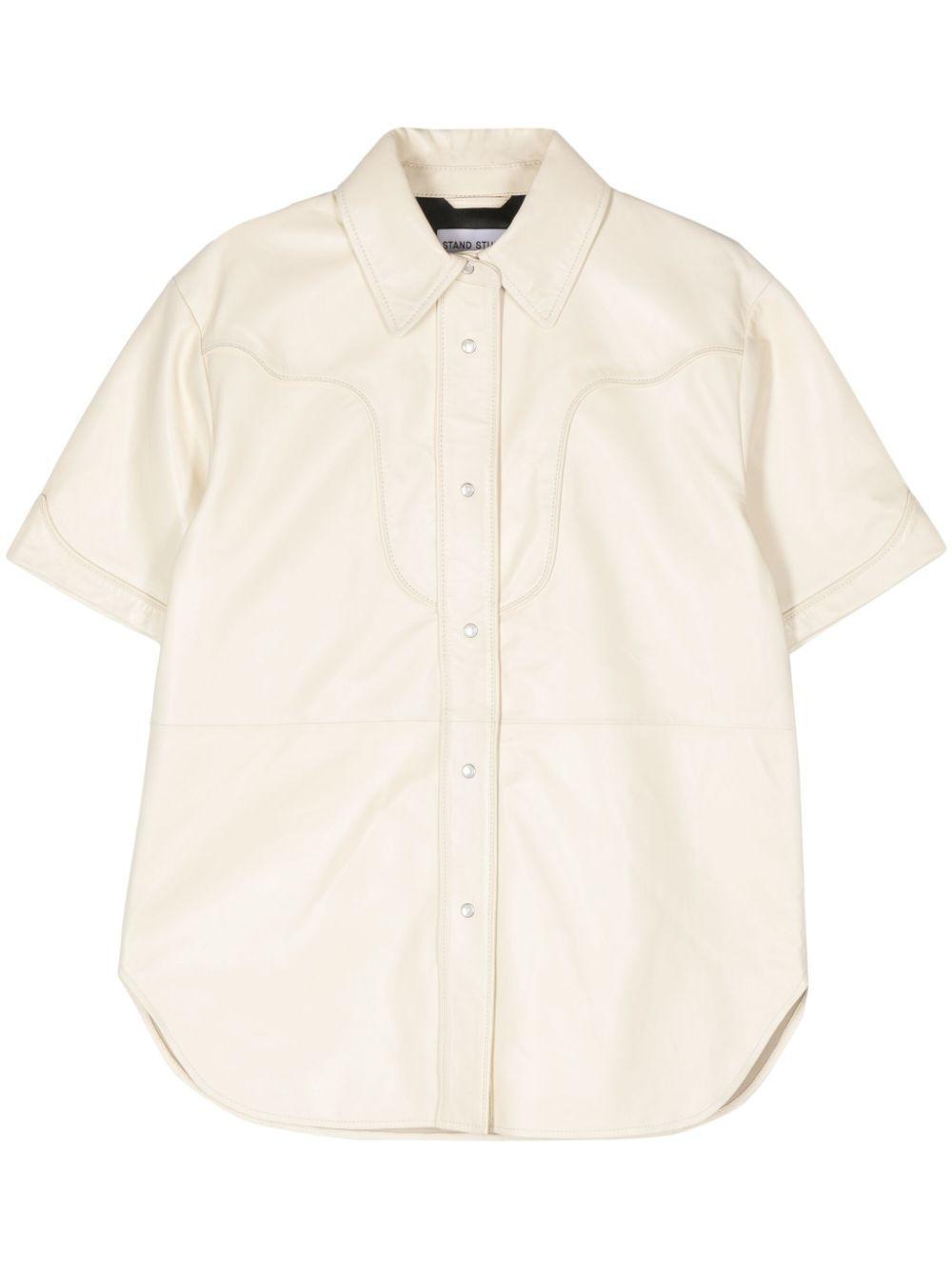 Neutral Saloon Leather Shirt