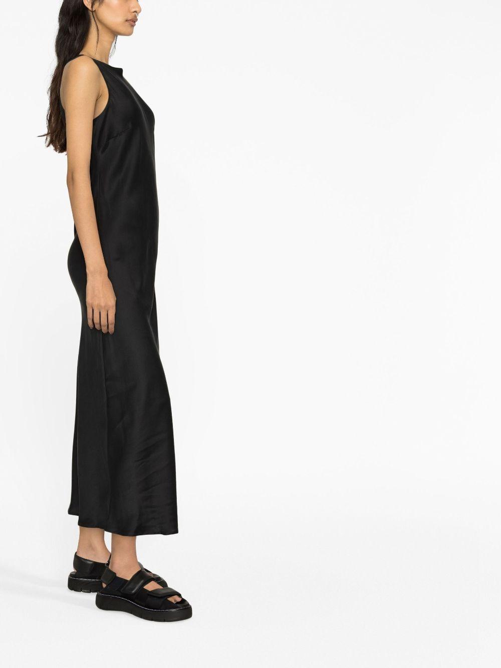 Black Valencia Silk Slip Dress