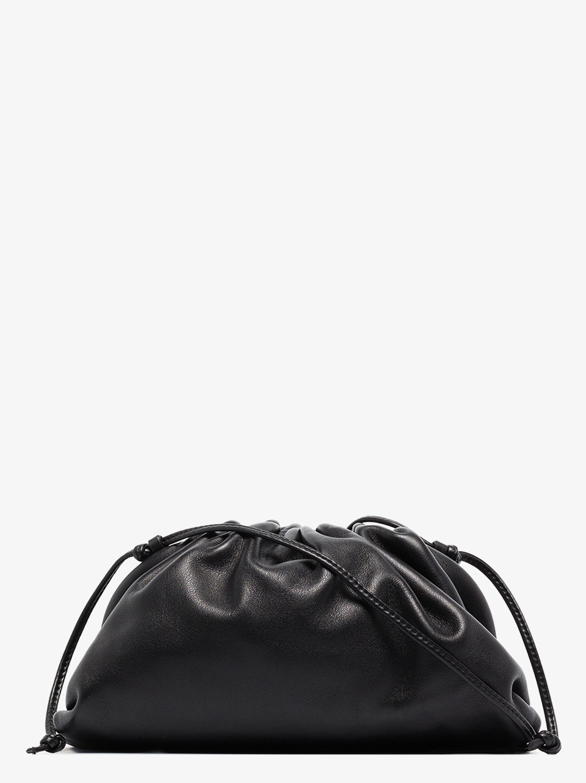 black the pouch 20 leather shoulder bag