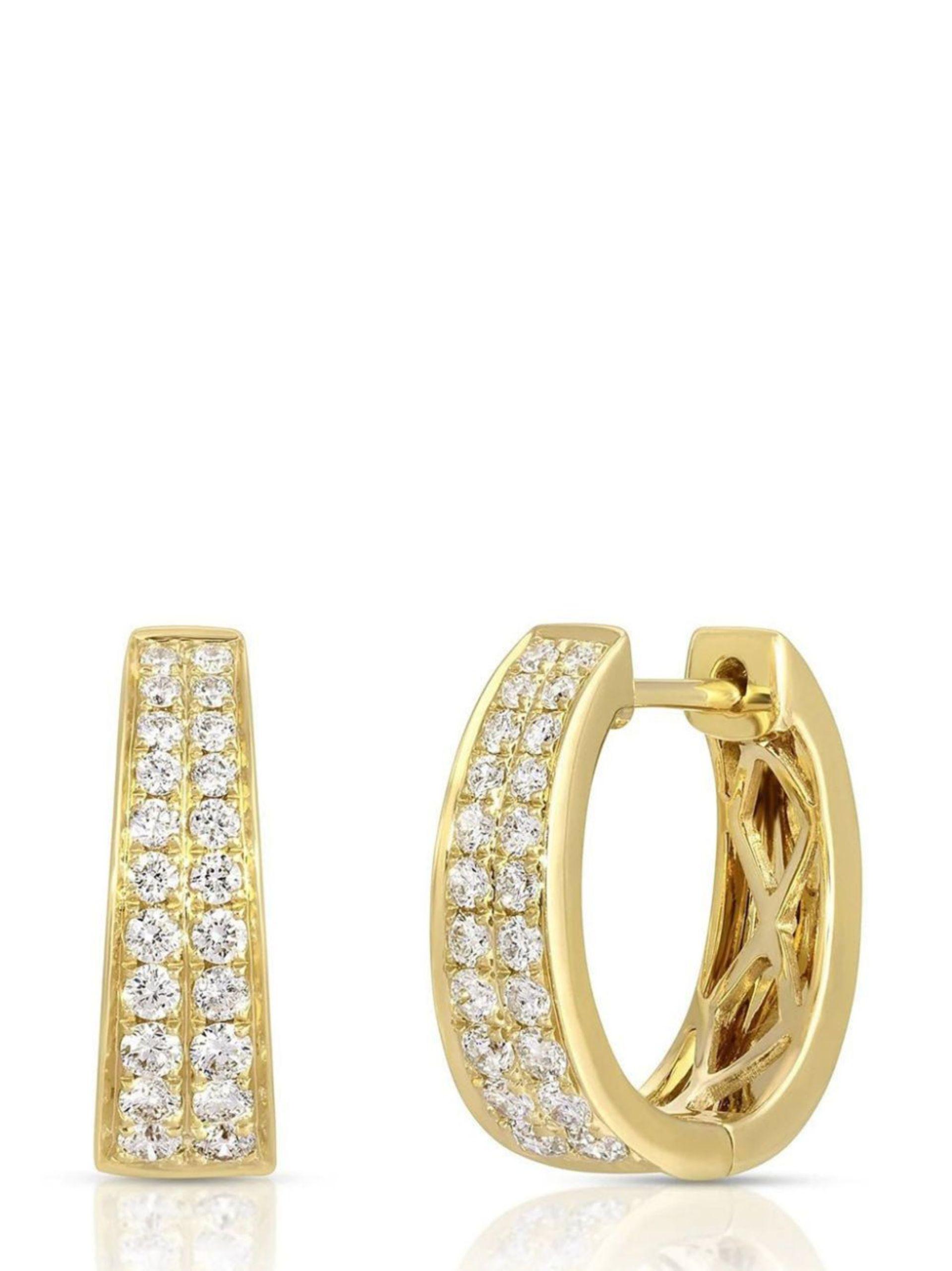 18K Yellow Gold Meryl Diamond Earrings