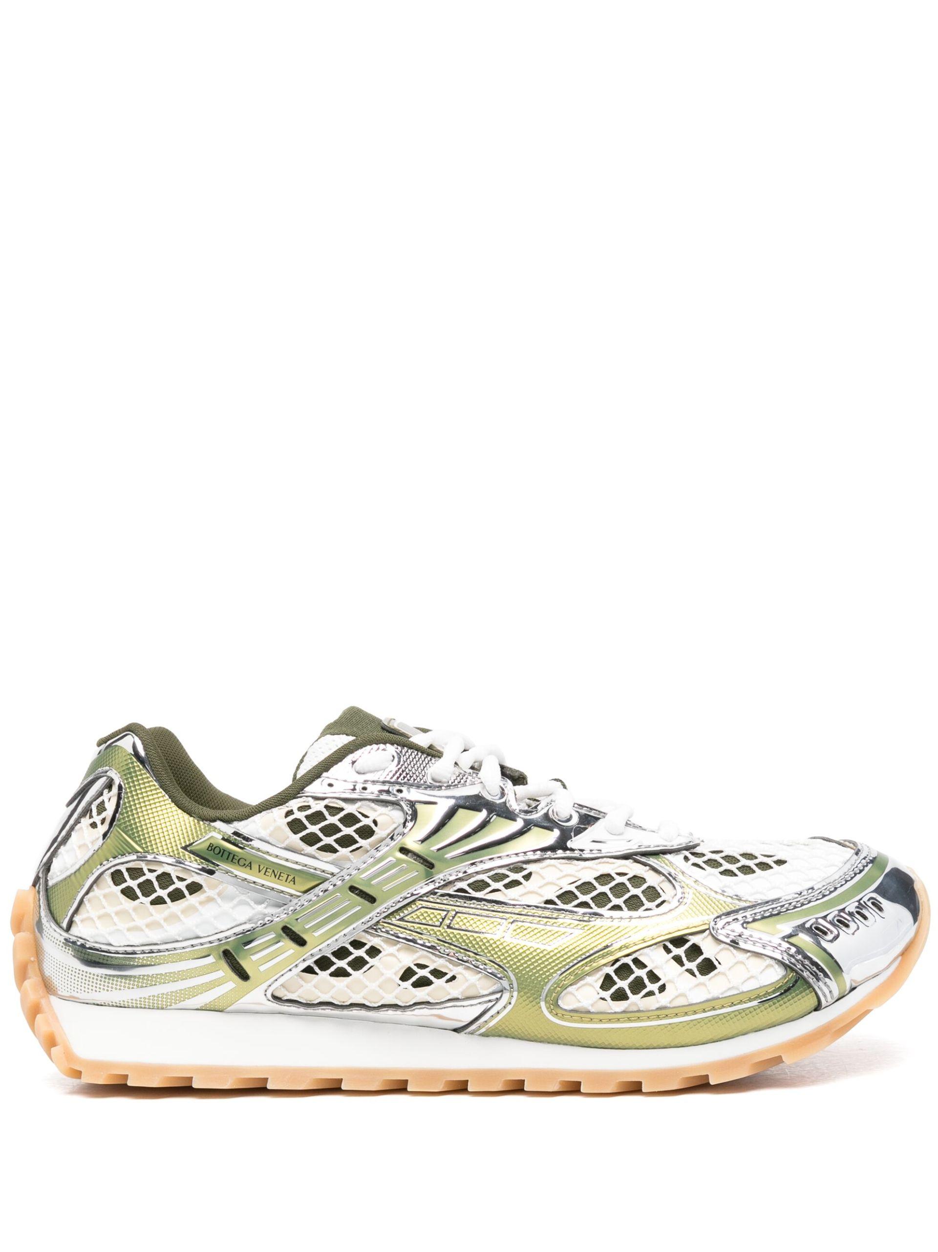 Green Orbit Panelled Mesh Sneakers