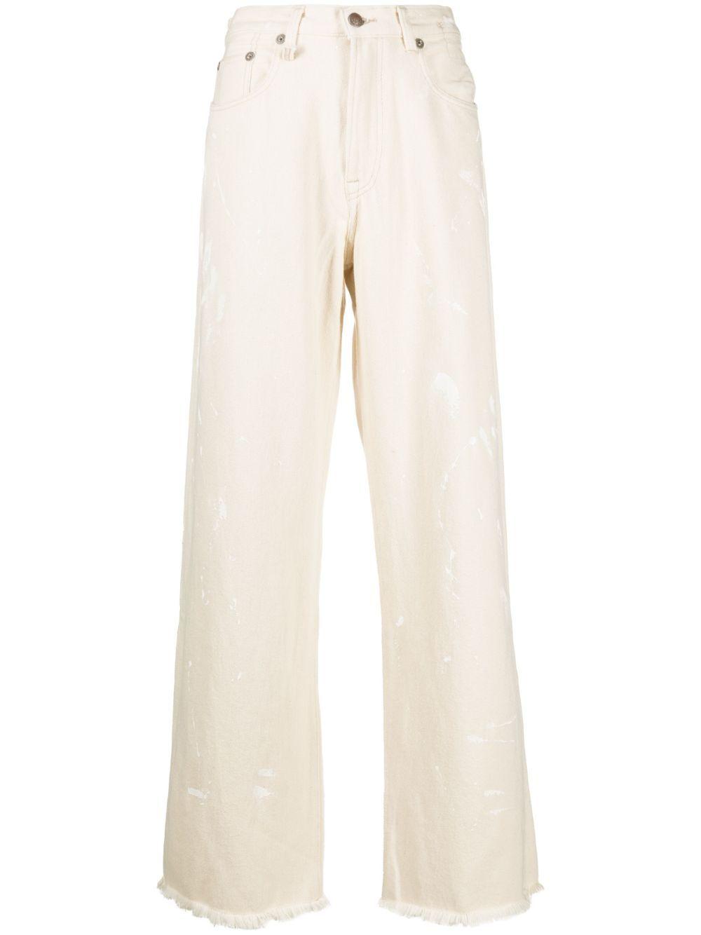 Neutral Darcy wide-leg jeans