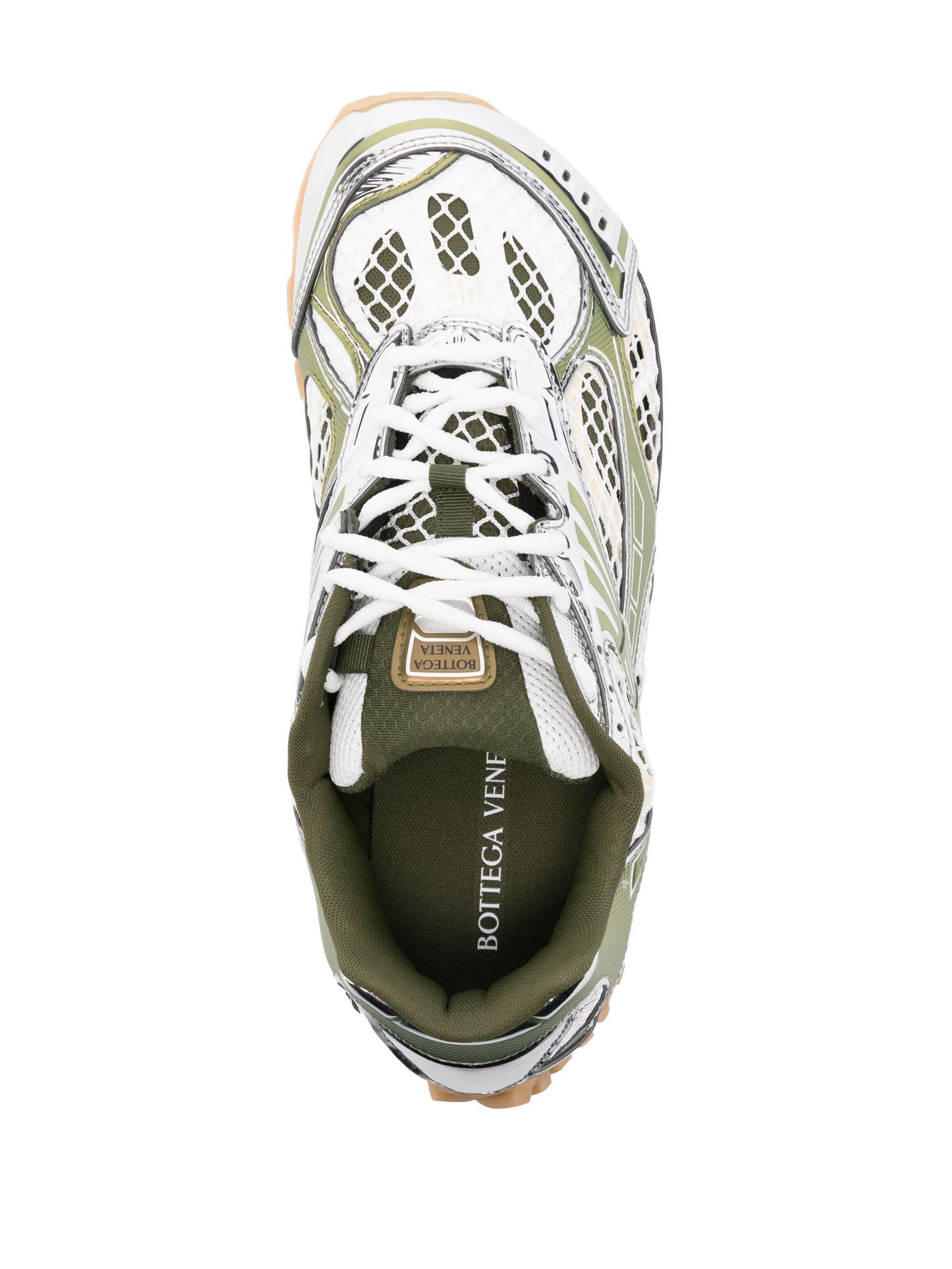 Green Orbit Panelled Mesh Sneakers