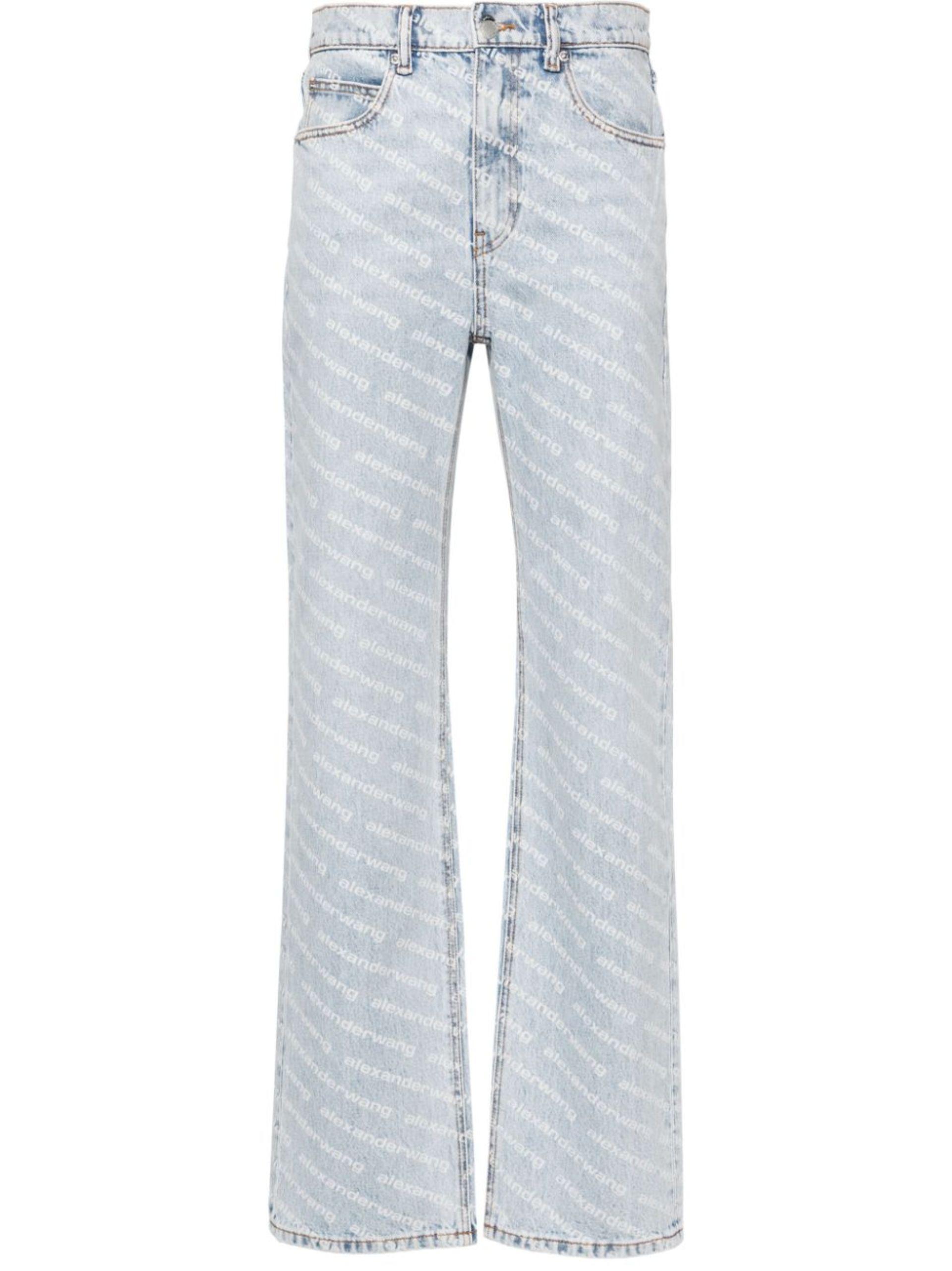 logo-print straight-leg jeans