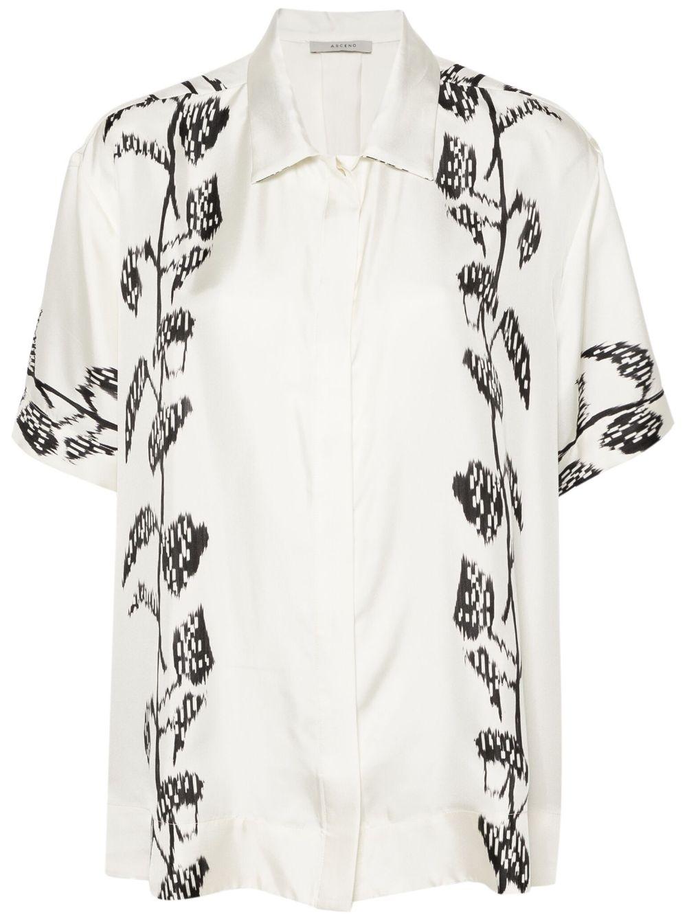 White Montauk Silk Shirt