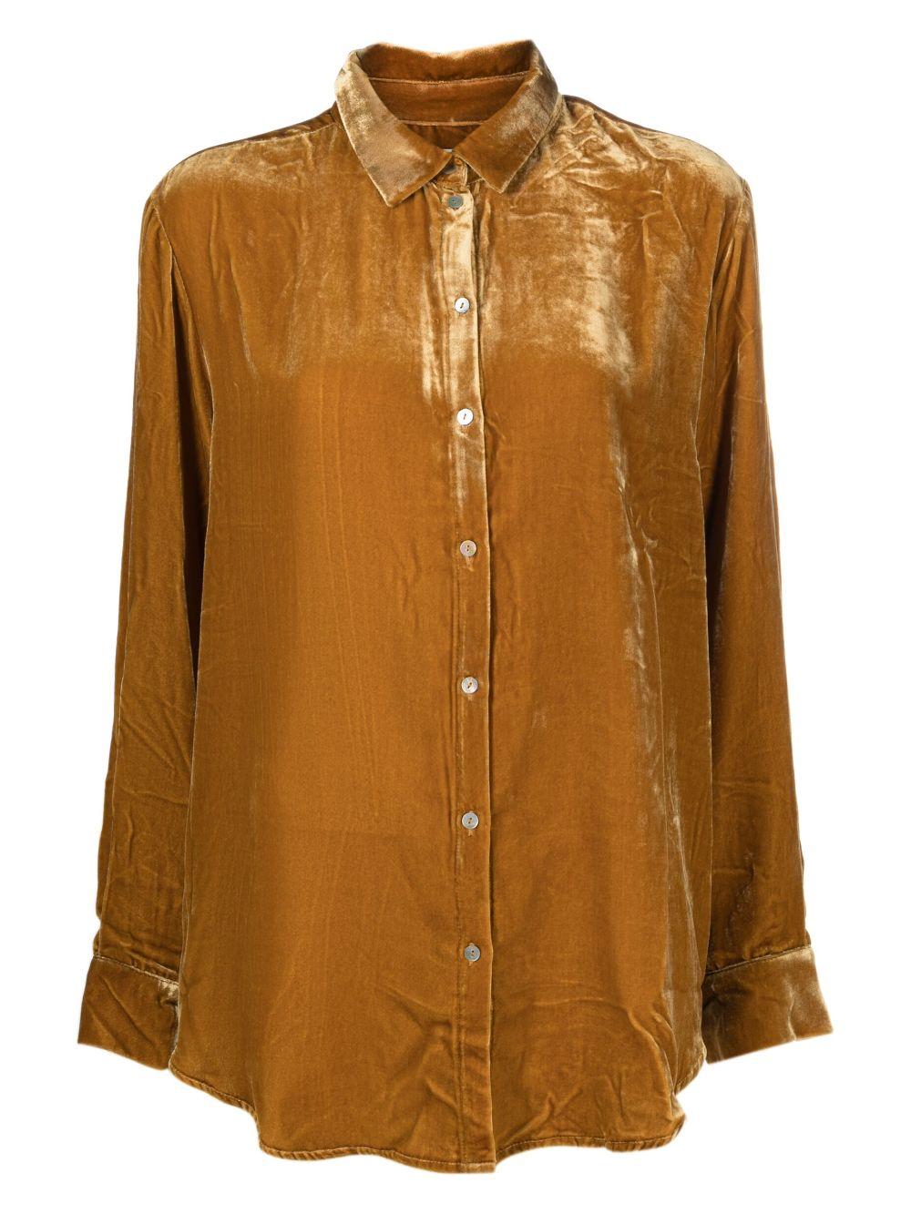 Gold-Tone Velvet Pyjama Top