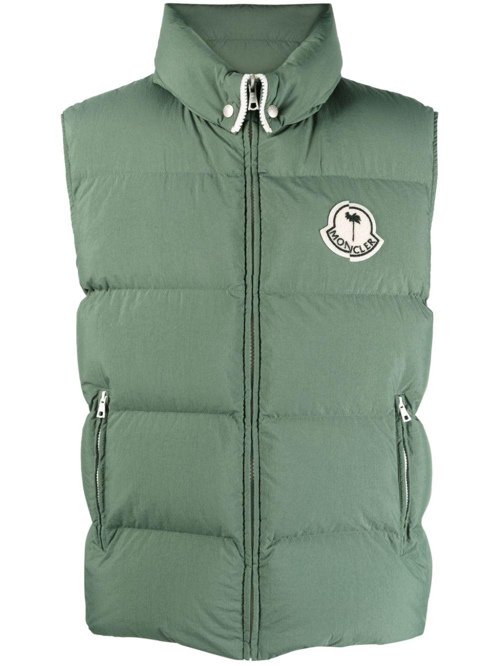 X Palm Angels Green Rodmar Down Gilet