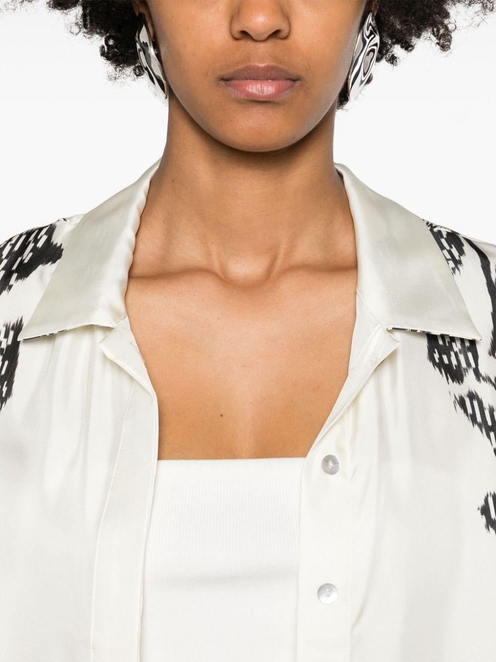 White Montauk Silk Shirt