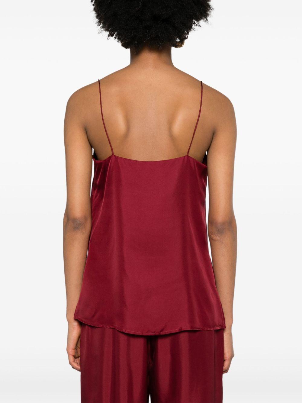 Red Tulum Silk Camisole