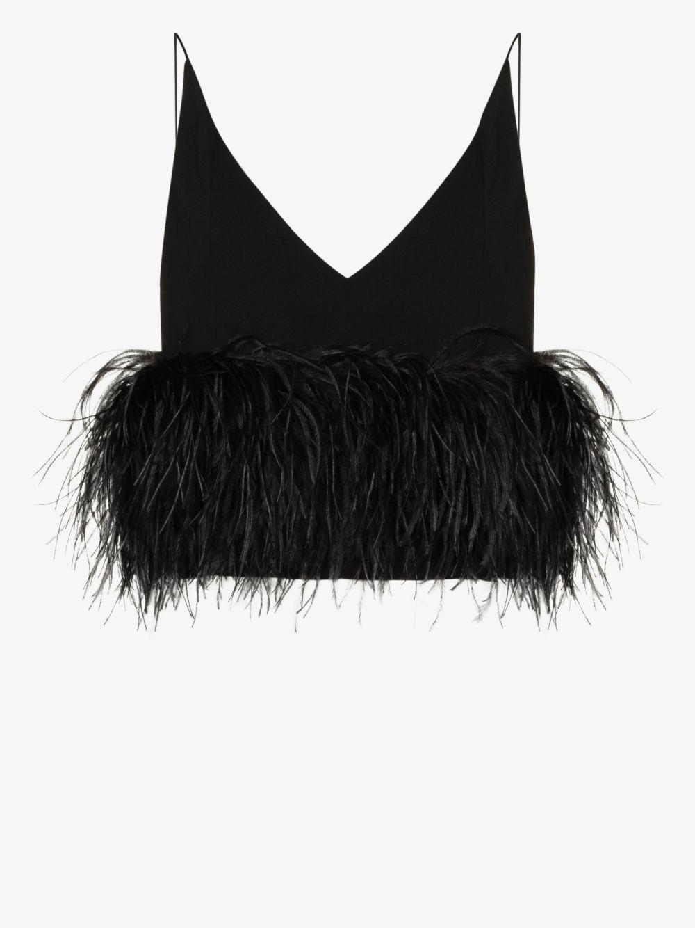 Poppy feather trim camisole