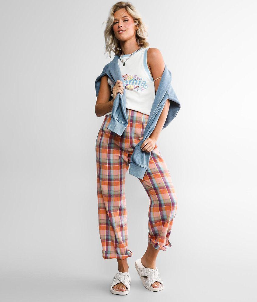 Break Point Cropped Plaid Pant