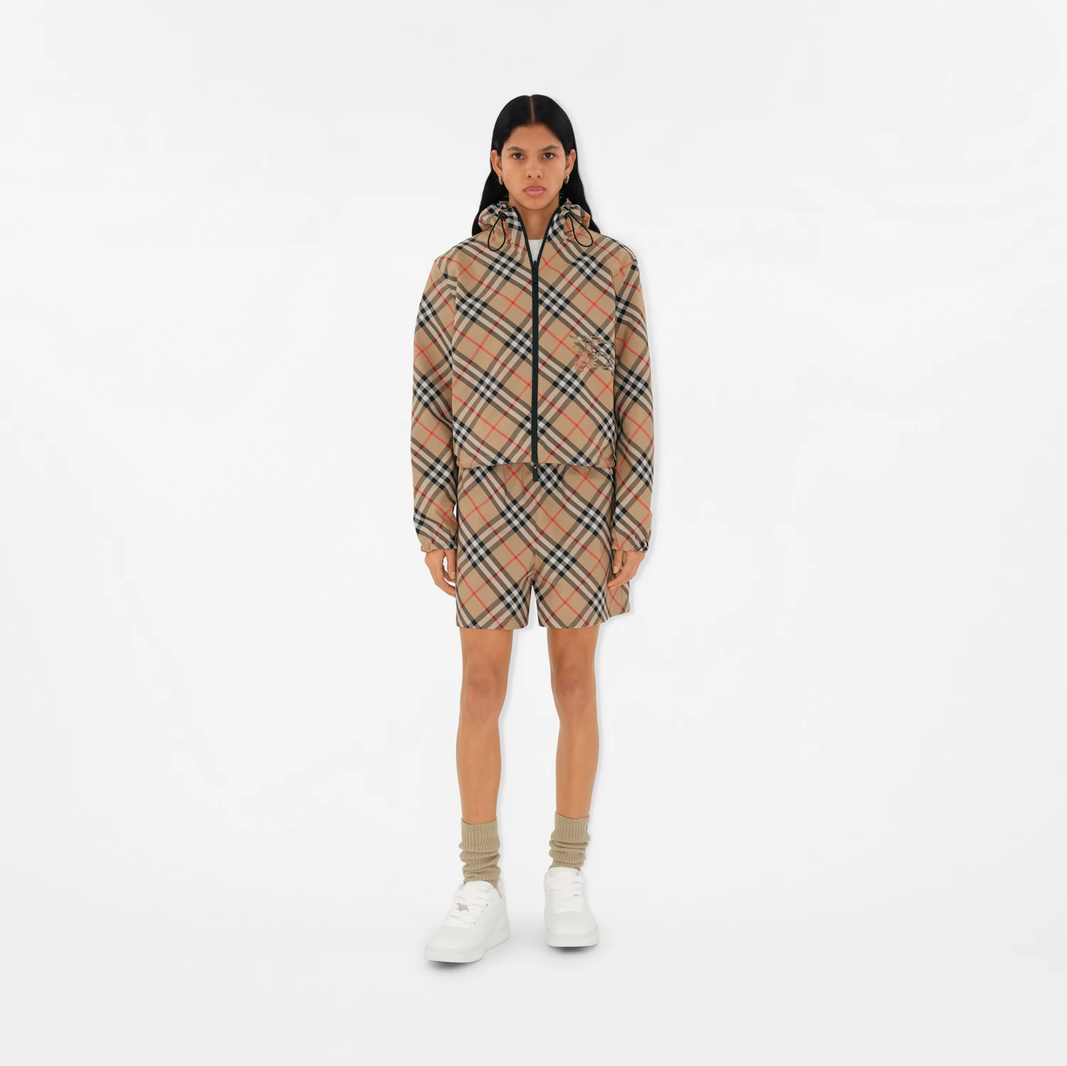 Cropped Reversible Check Salisbury Jacket