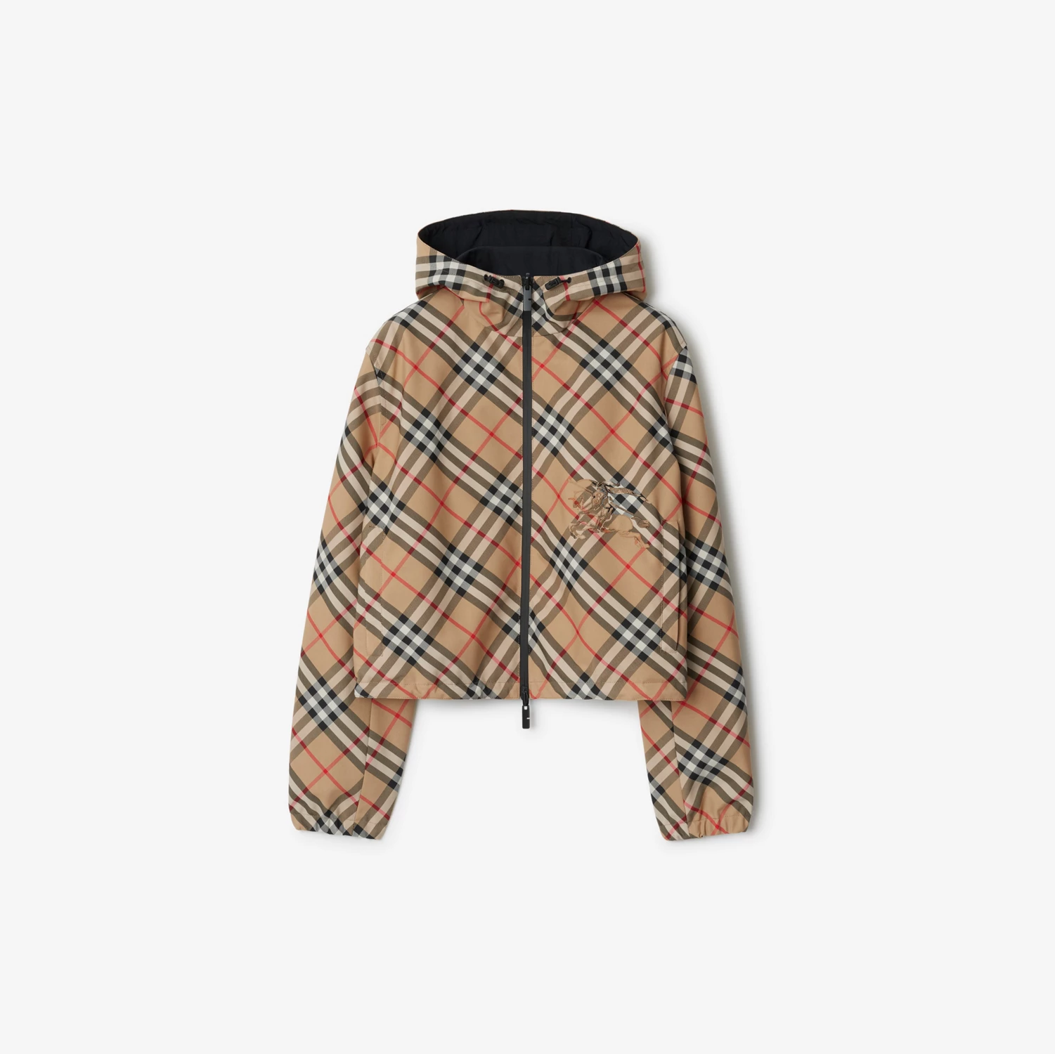 Cropped Reversible Check Salisbury Jacket