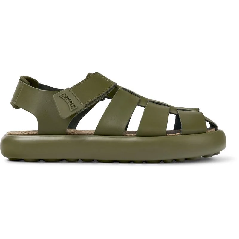 Green Leather Sandal for Men