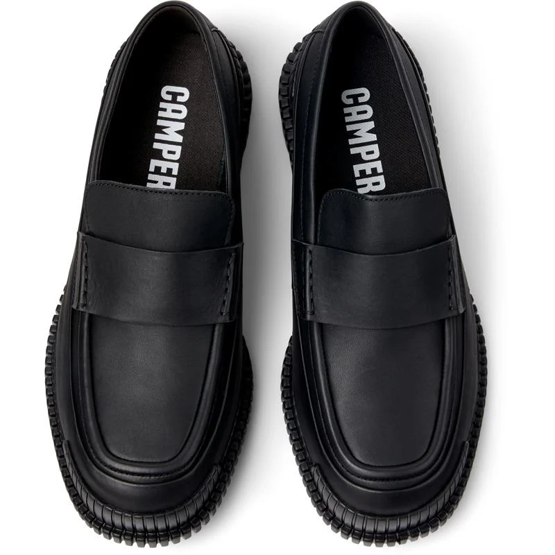 Black Leather Mocasin Shoes for Men.