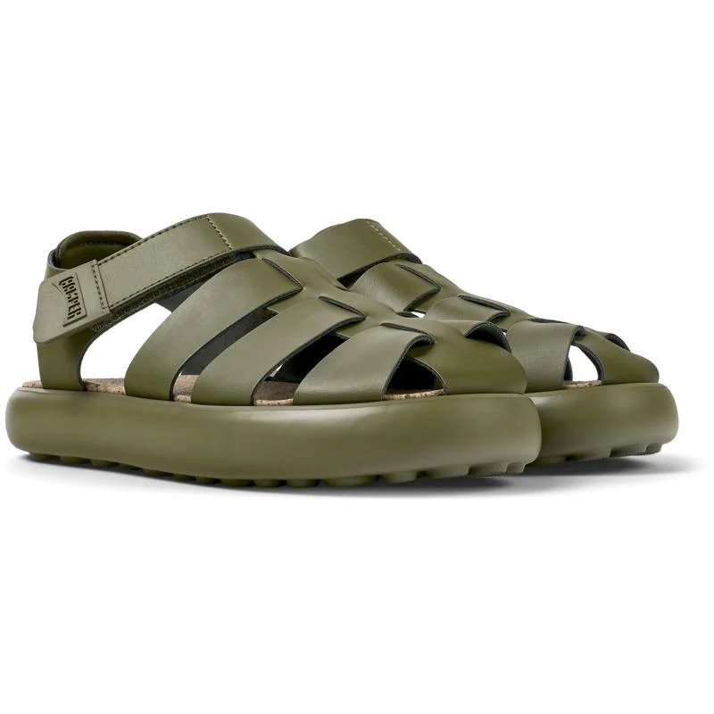 Green Leather Sandal for Men