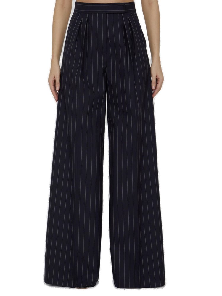 Max Mara Striped Wide Leg Trousers