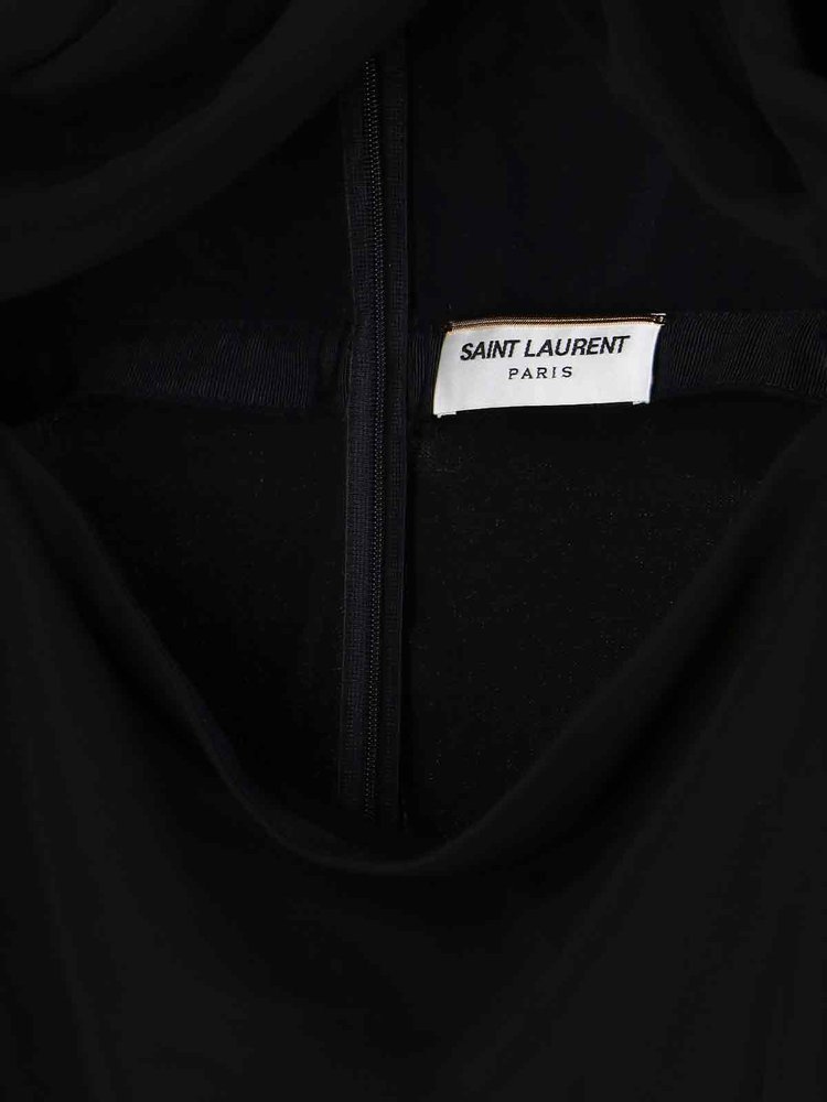 Saint Laurent Long-Sleeved Hooded Dress