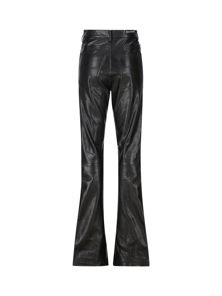 Balenciaga Flared Leather Pants