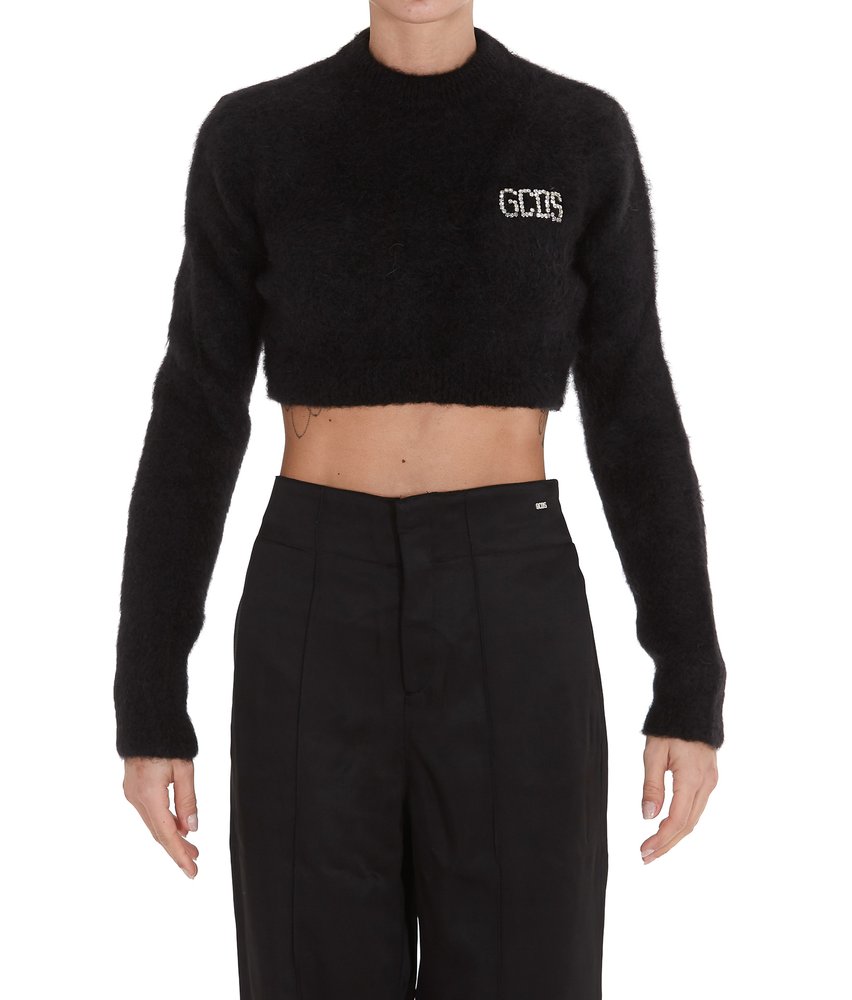 GCDS Embellished Logo Cropped Jumper