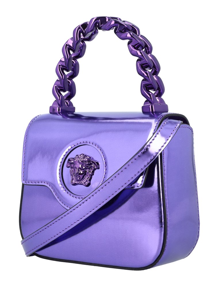 Versace La Medusa Patent Mini Tote Bag