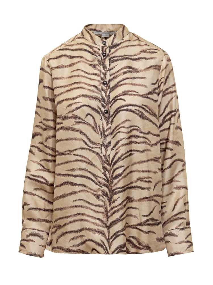 Stella McCartney Tiger-Printed Button-Up Shirt