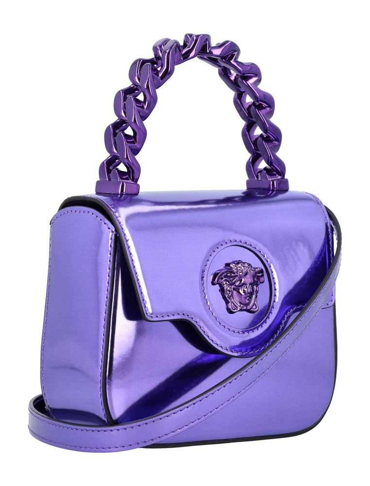 Versace La Medusa Patent Mini Tote Bag