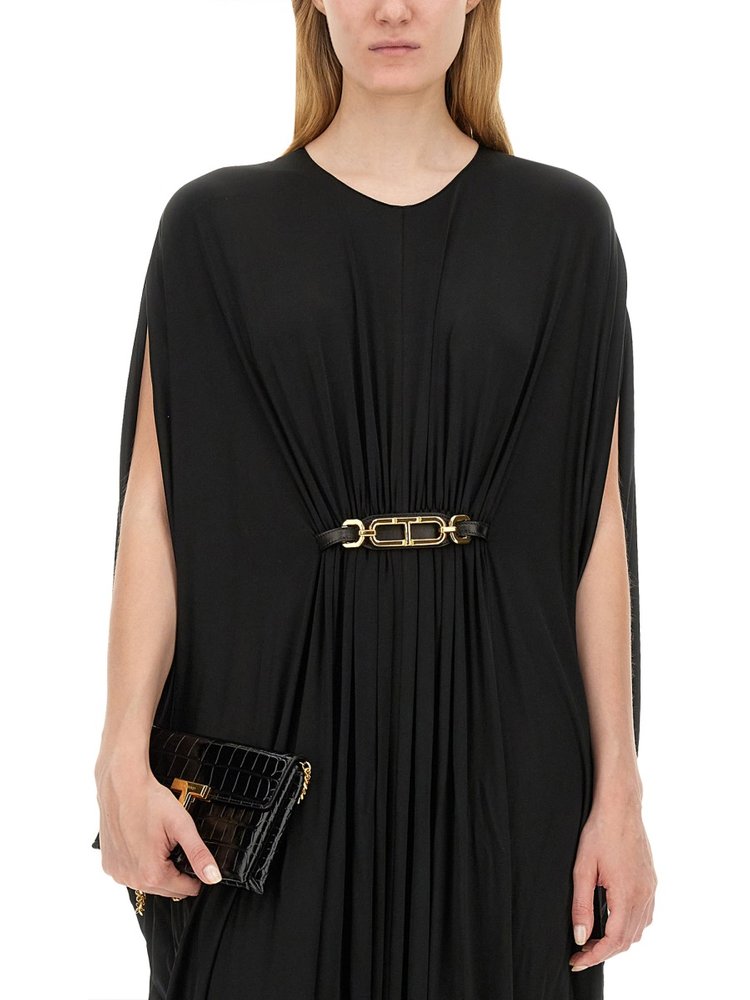 Tom Ford Satin Stretch-Jersey Kaftan Dress