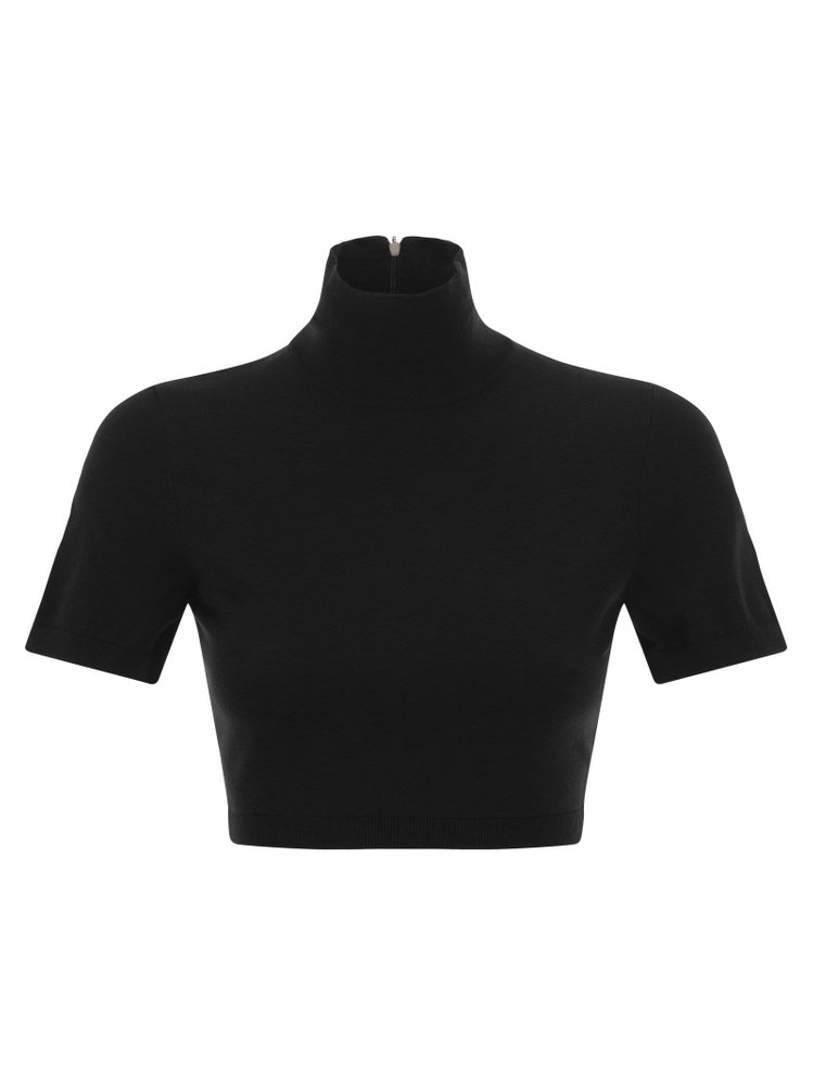 Max Mara Cropped Turtleneck Top