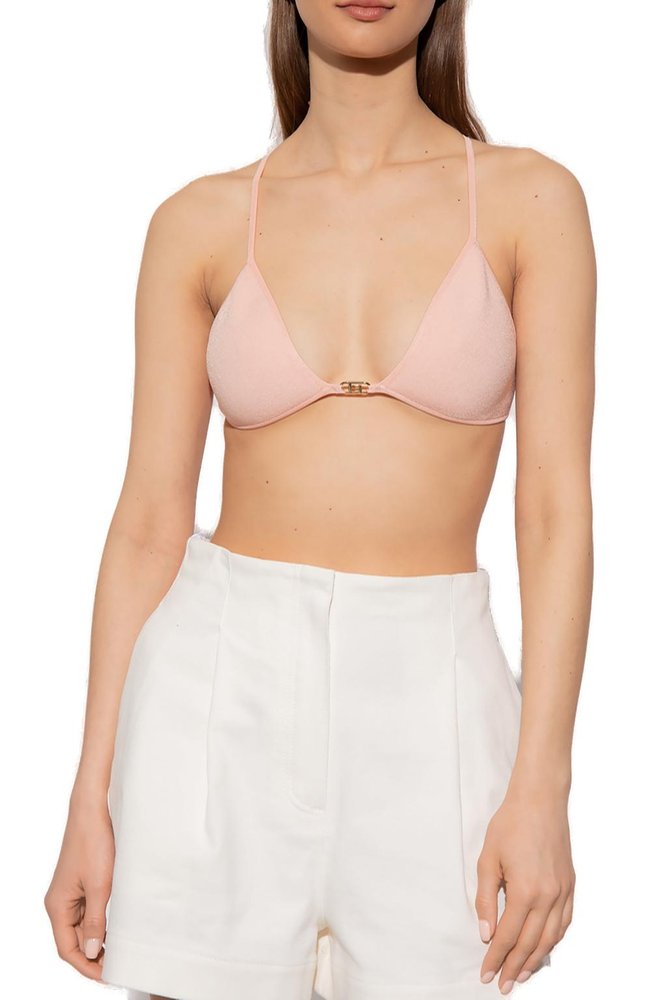 Fendi Logo-Plaque Reversible Cropped Top