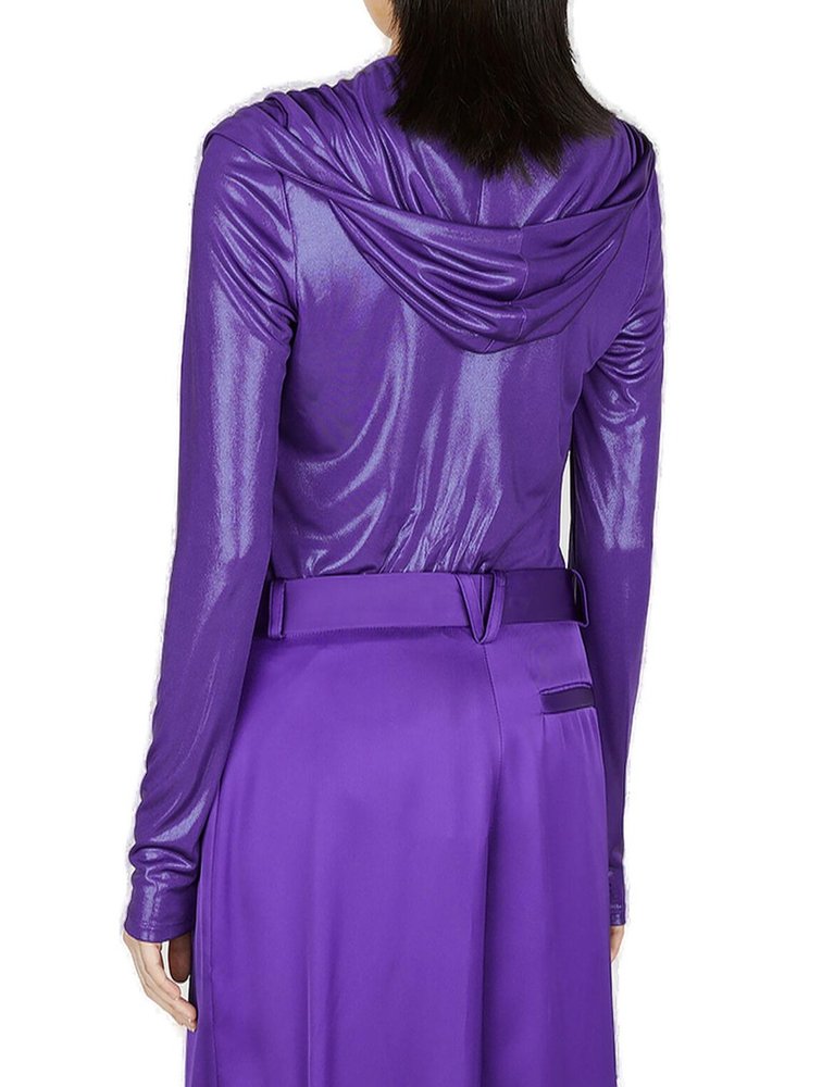 Versace Hooded Metallic Bodysuit